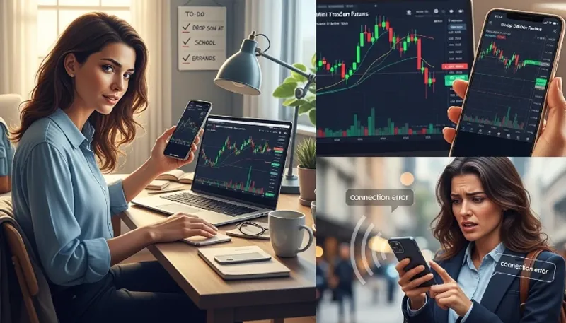 Maria operando pelo celular