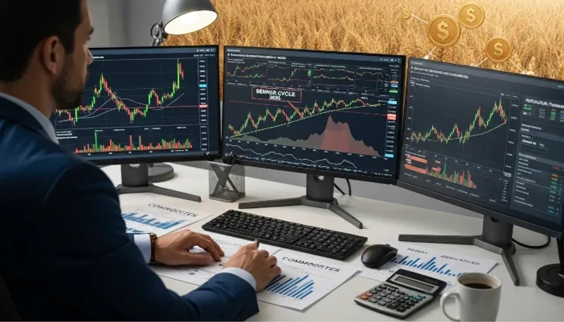 Ciclo de Benner apontando para um período de alta probabilidade de pico no mercado de commodities agrícolas em 2025