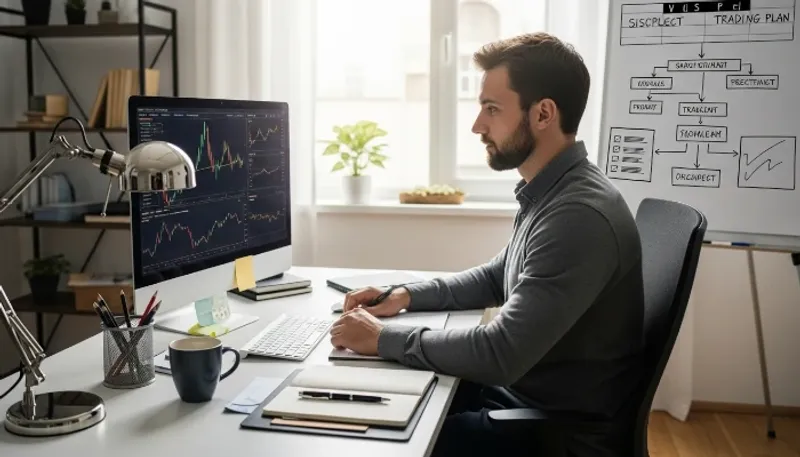 Trader Elaborando um Plano de Trading Resiliente e Disciplinado