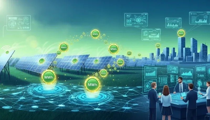 Registrando e rastreando MWh como um token digital 