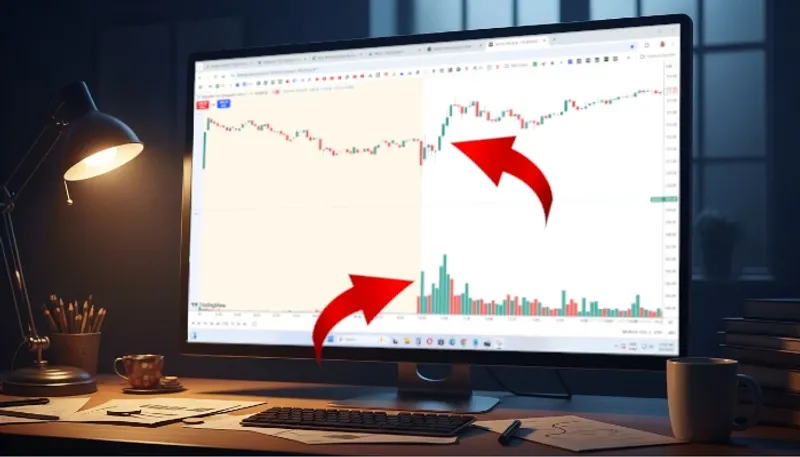 exemplo de pico de volume em ações