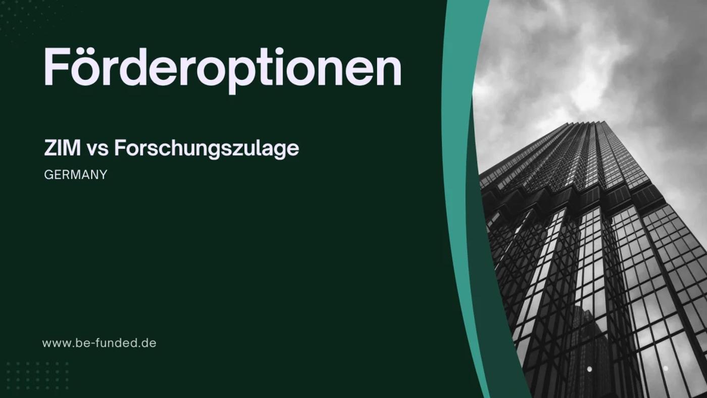 ZIM vs. Forschungszulage Deutschland: Vergleich 2026