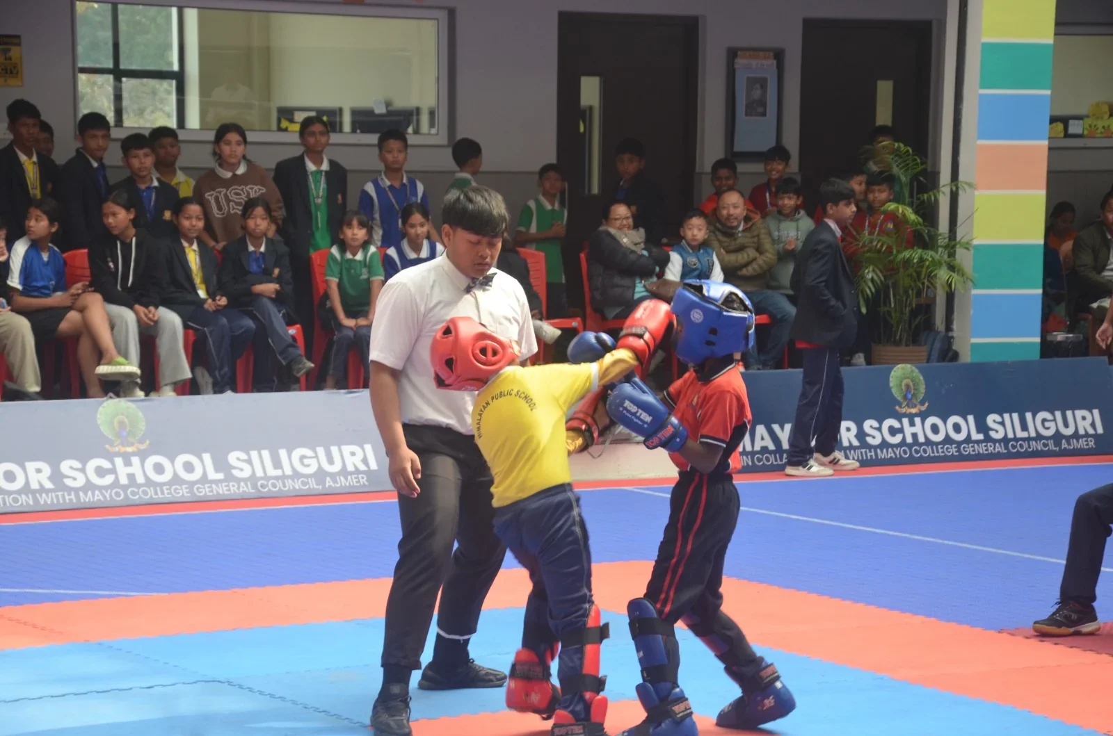 Students competing in martial arts
