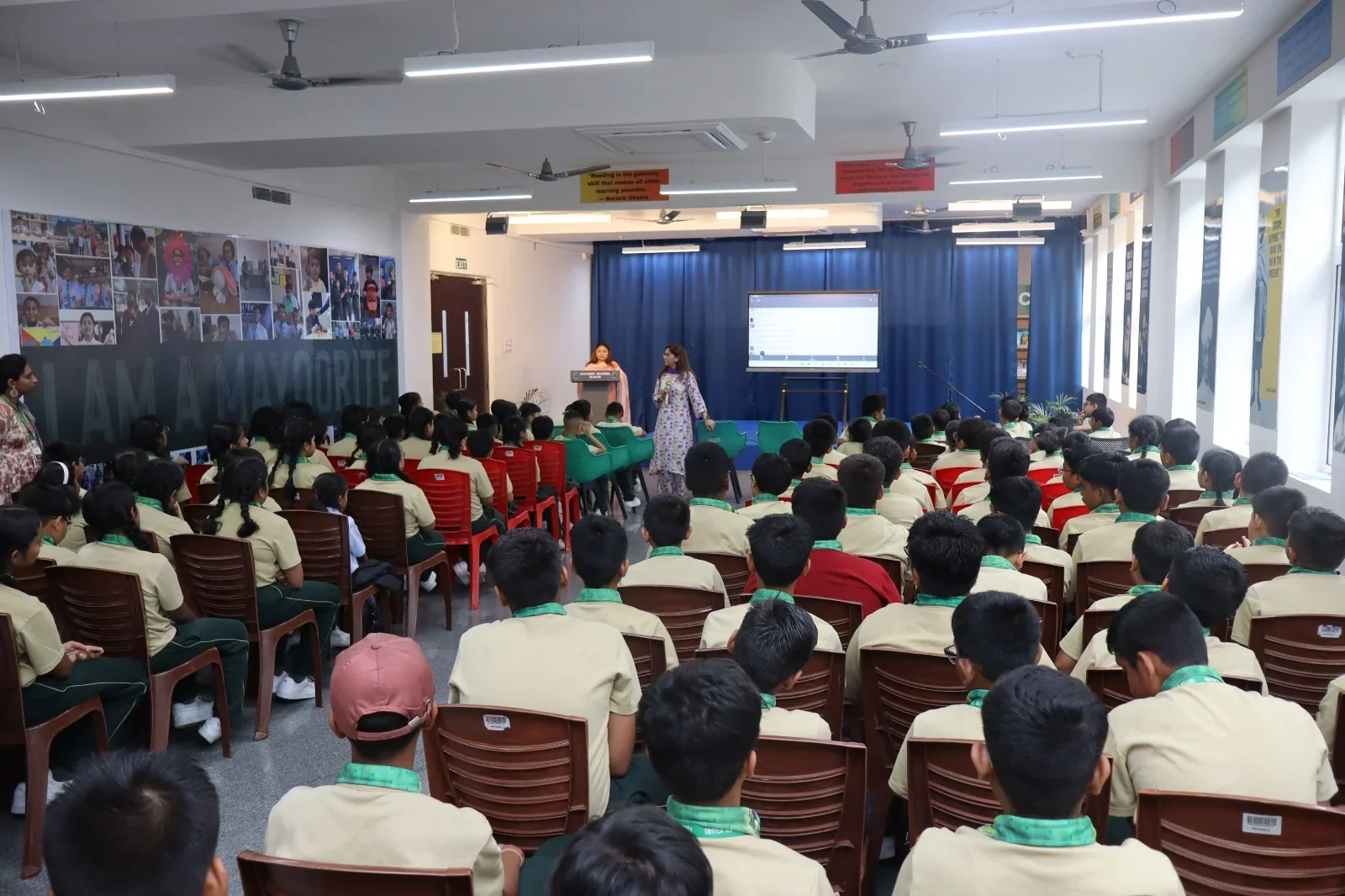 School auditorium presentation