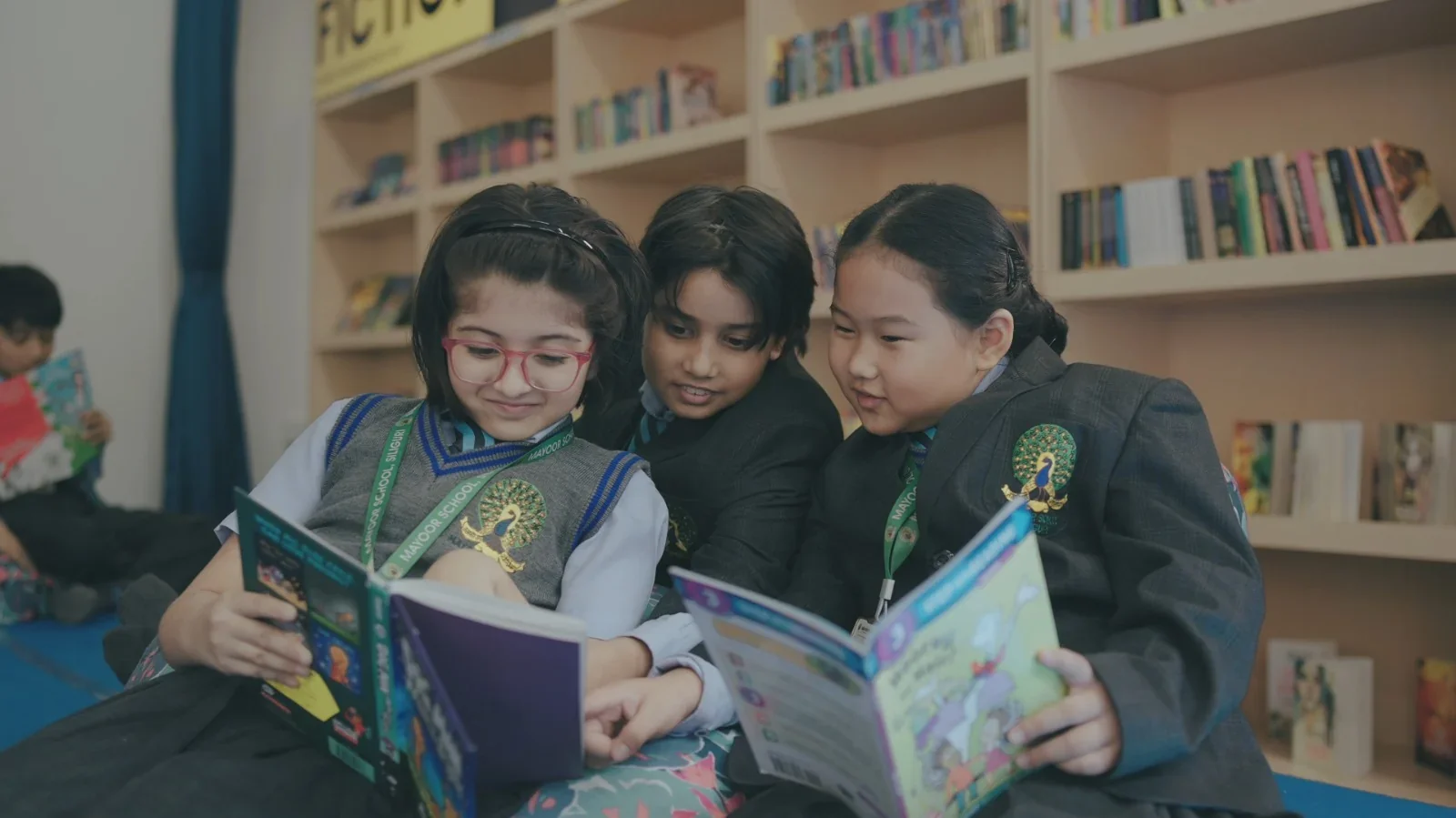 Students reading together