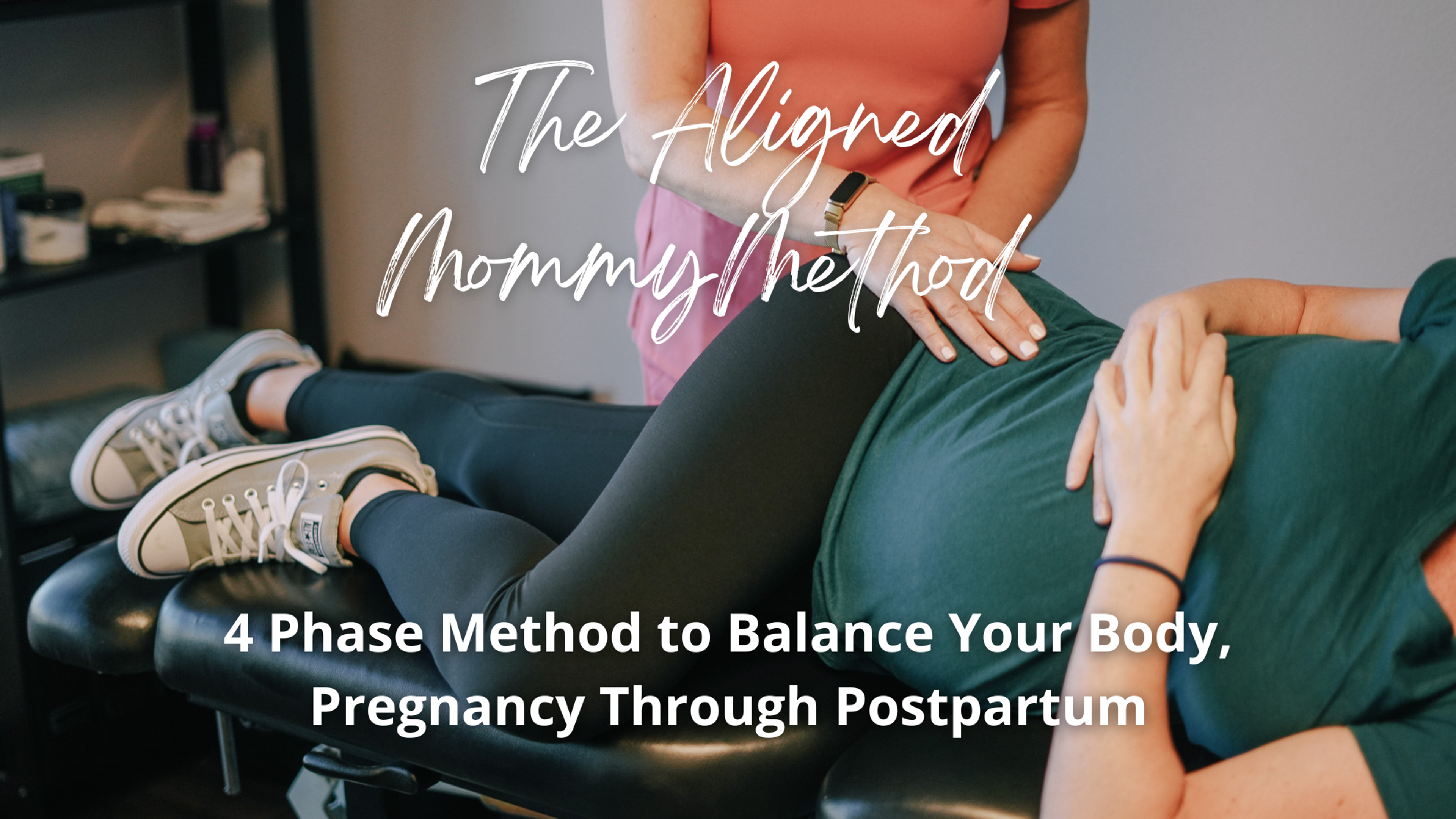 Dr. Bonnie Fischer adjusting a pregnant patient using The Aligned Mommy Method