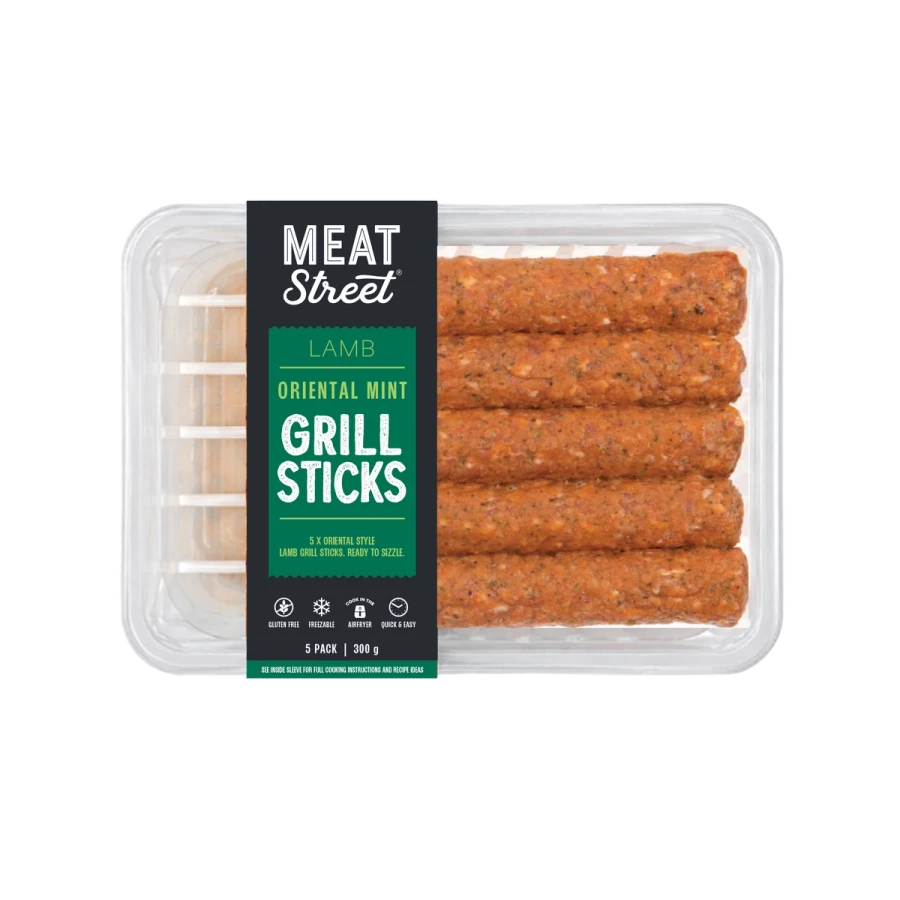 Meat Street Lamb Oriental Mint Grill Sticks, 5 pack