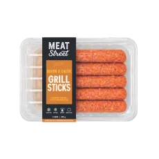 Meat Street Beef Bacon & Cheese Grill Sticks, 5 pack