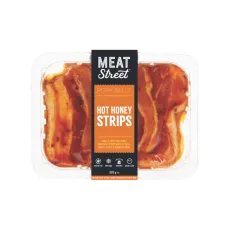 Meat Street Pork Belly Hot Honey Strips, 270g