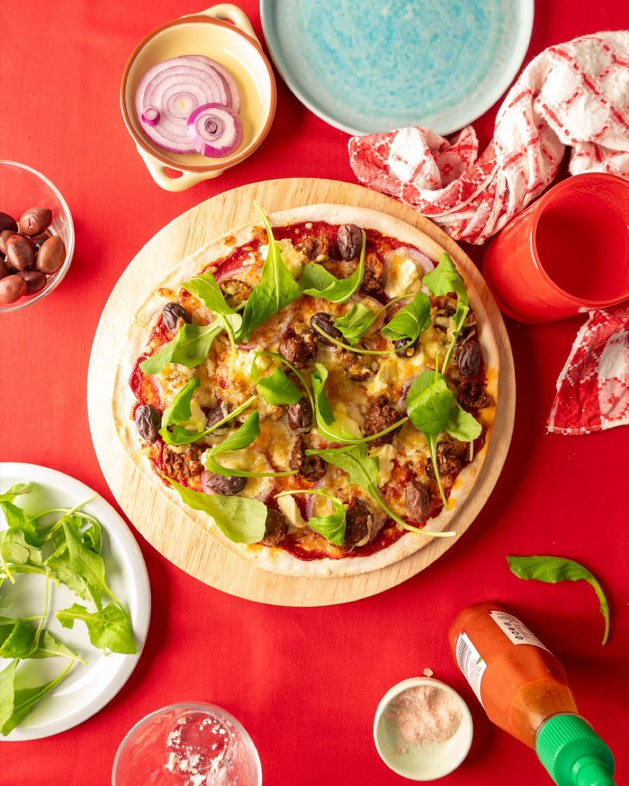 Lamb donr pizza