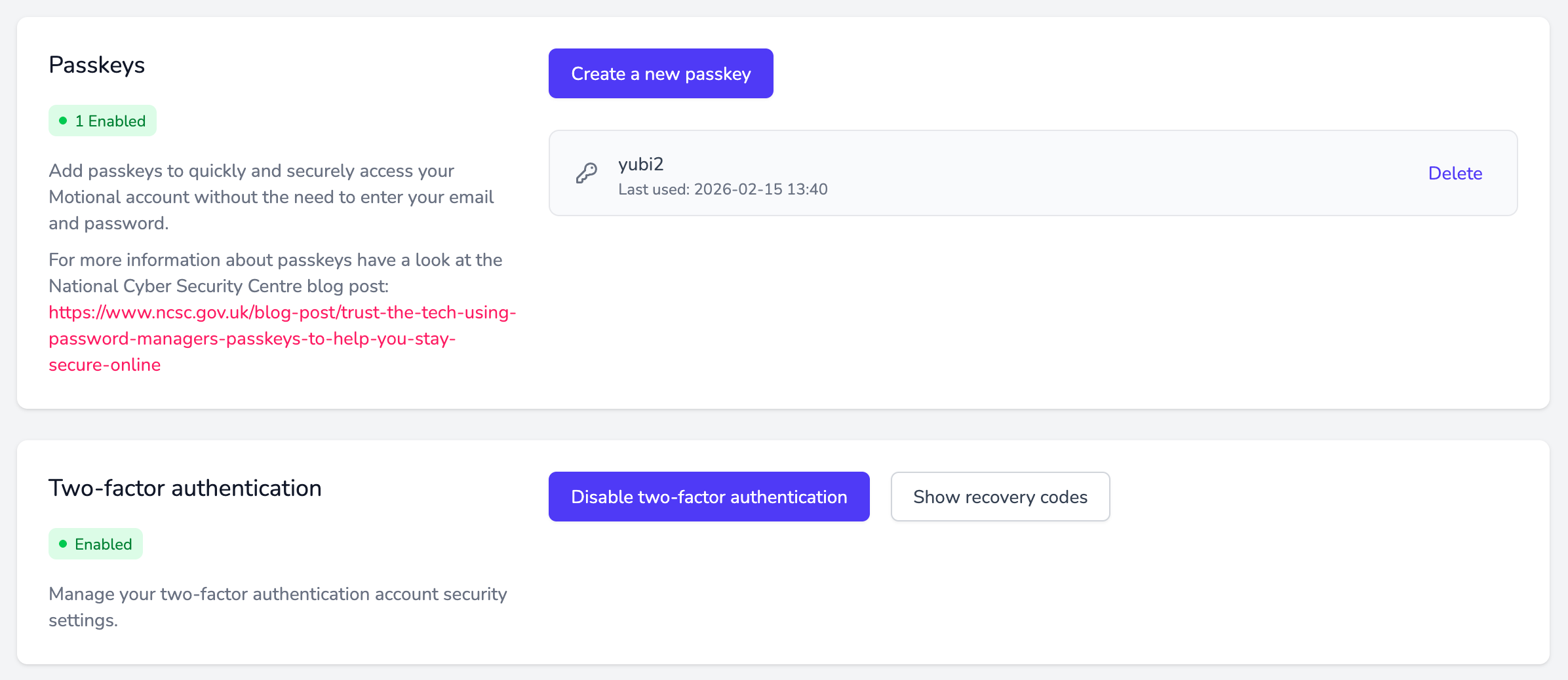Stronger Account Security (MFA & Passkeys)