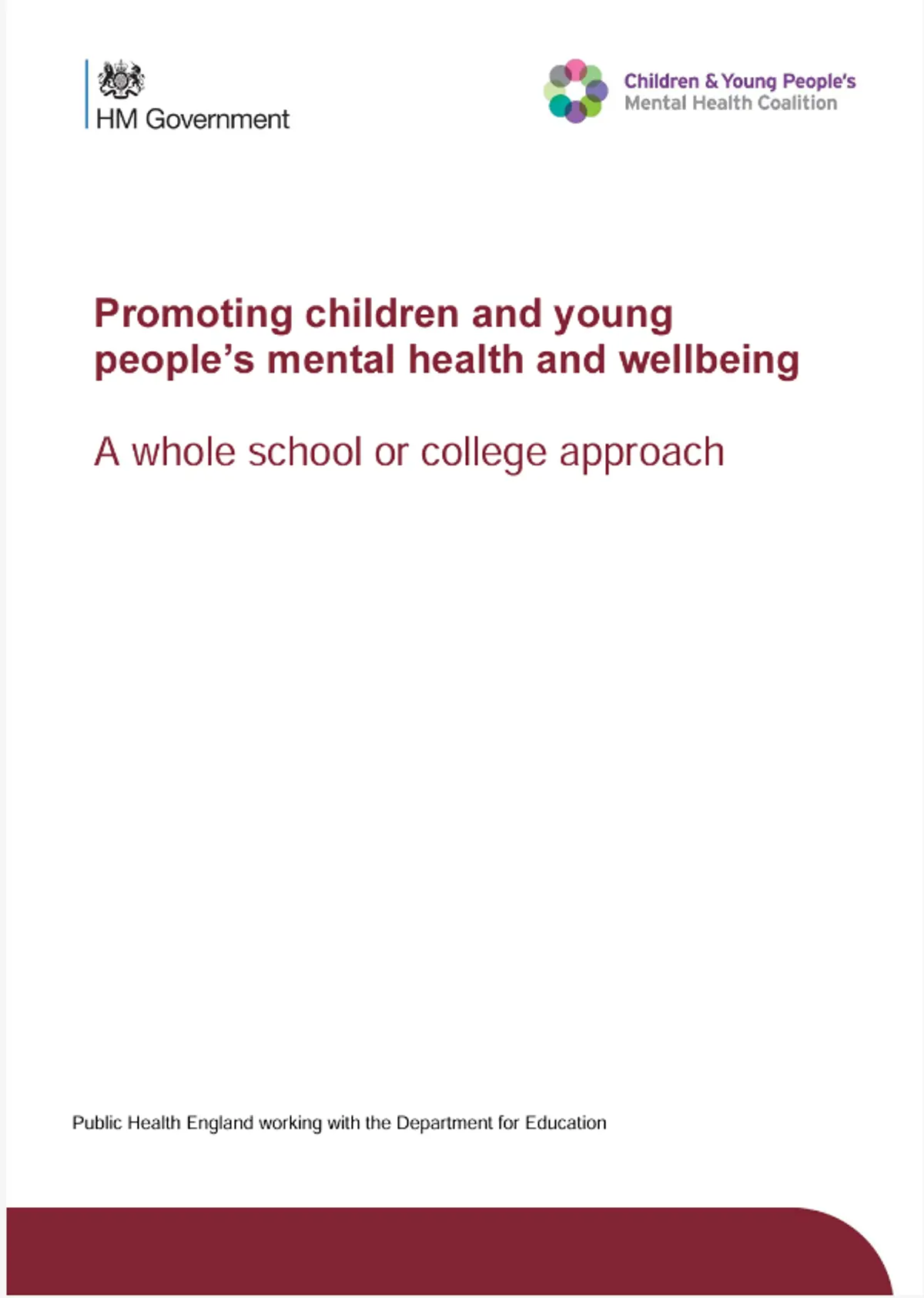 Preview image of Promoting children and young people’s mental health and wellbeing