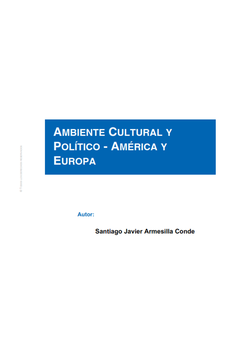 Portada de Ambiente cultural y político — América y Europa