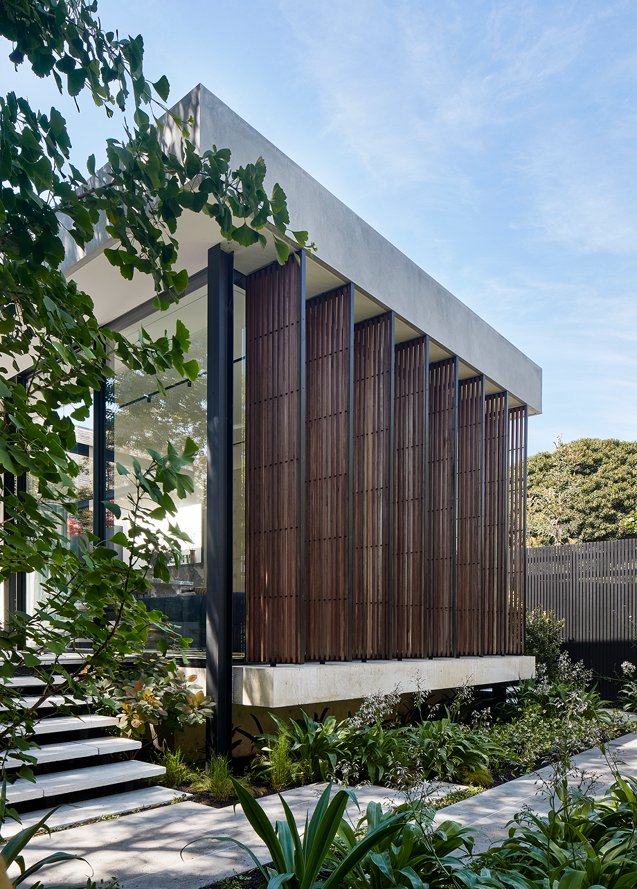 A contemporary extension is concealed behind a period home in East St Kilda, Melbourne.