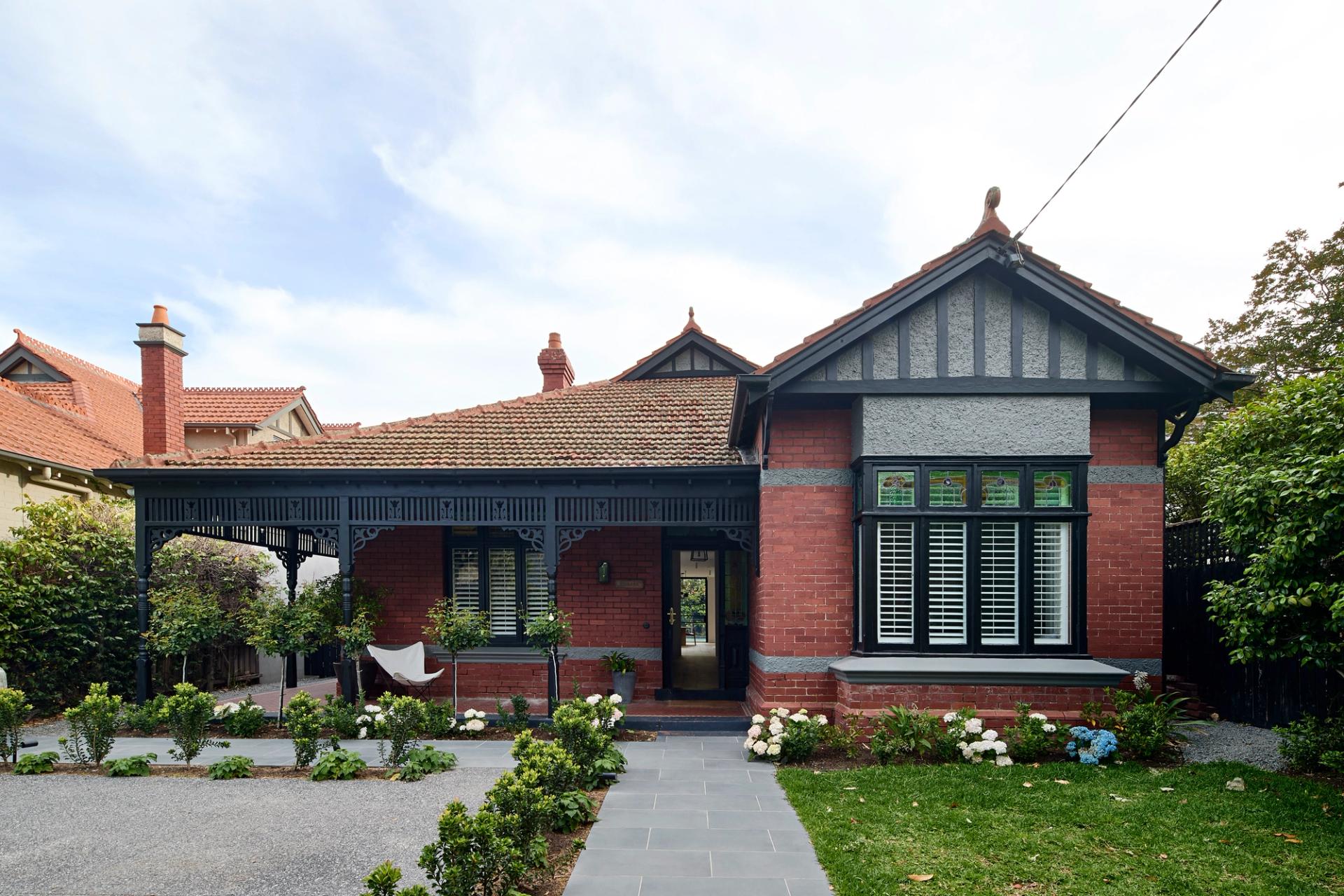 An Edwardian home in Malvern East's prestigious Gascoigne Estate Precinct is updated for a growing family with a striking yet recessive addition.