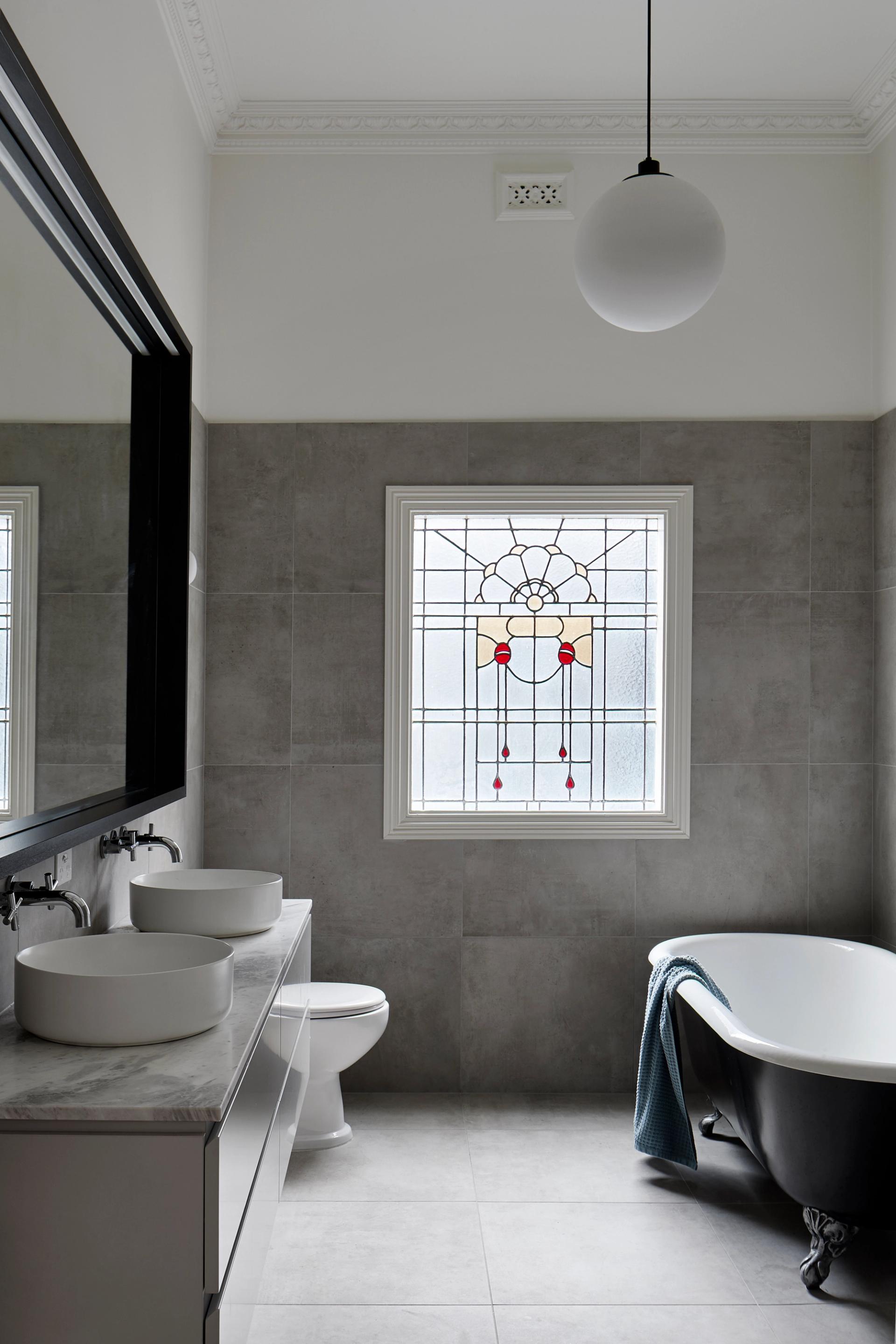 Modifications were made to the original part of the house to connect it to the extension.