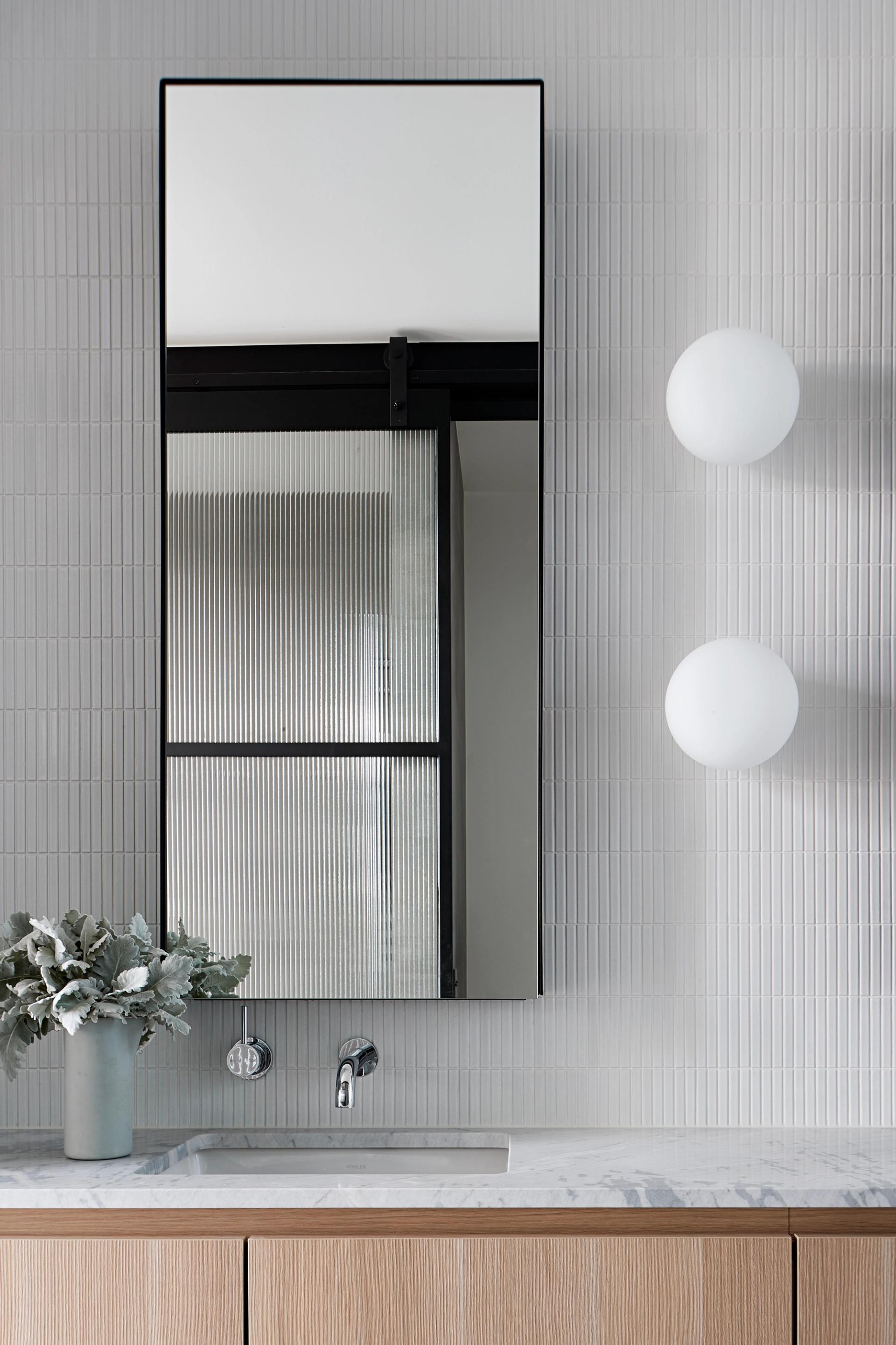 The bathrooms at Malvern House in Melbourne are peaceful sanctuaries.