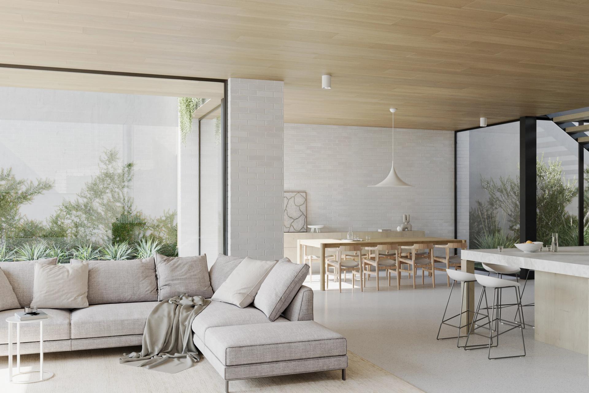 The extension embraces light-filled open-plan living downstairs.