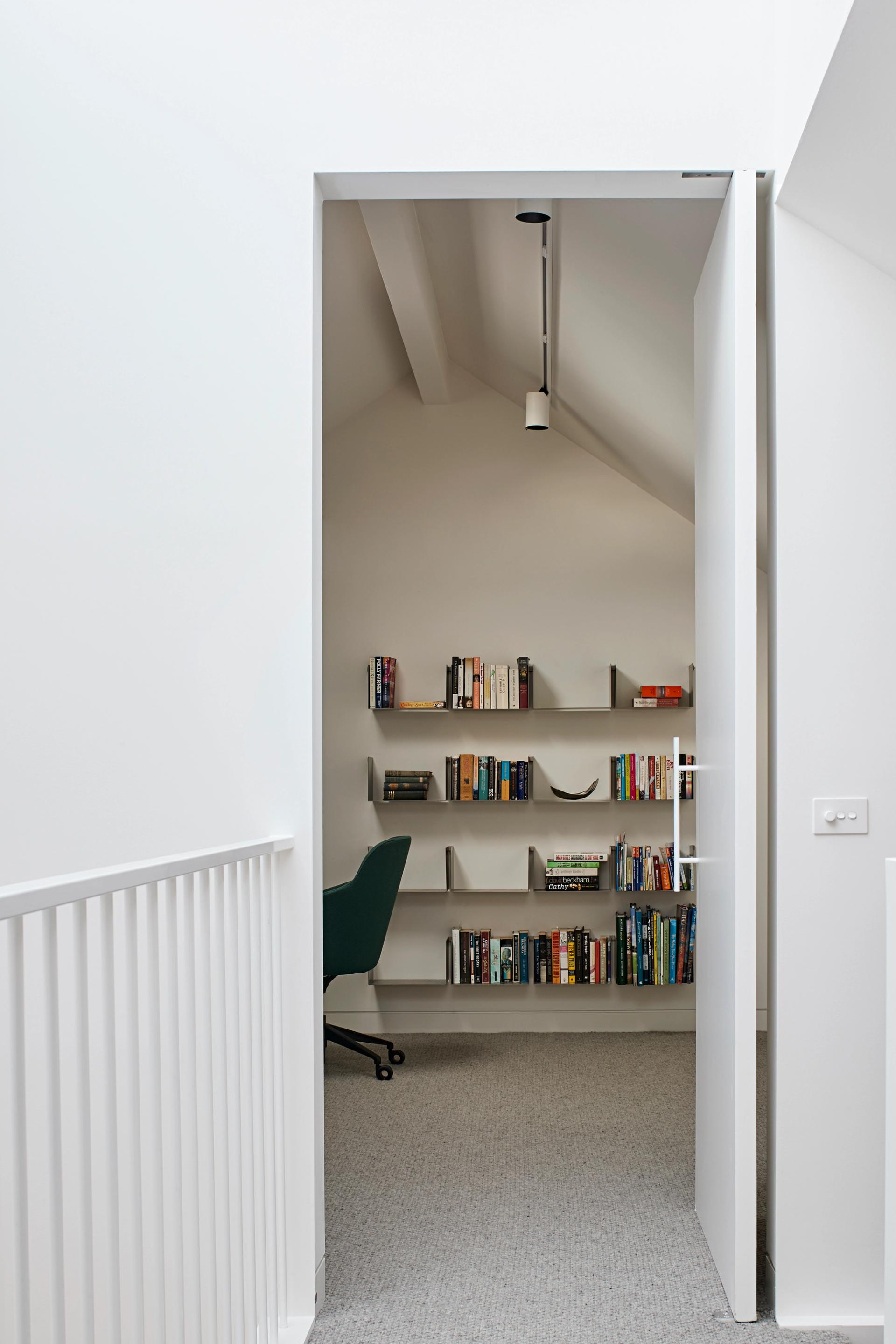 The roof space of the existing heritage home was transformed into a study area.