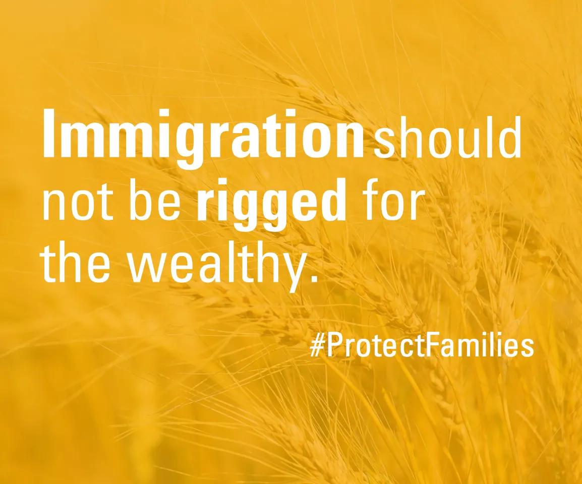 immigration should not be rigged for the wealth 