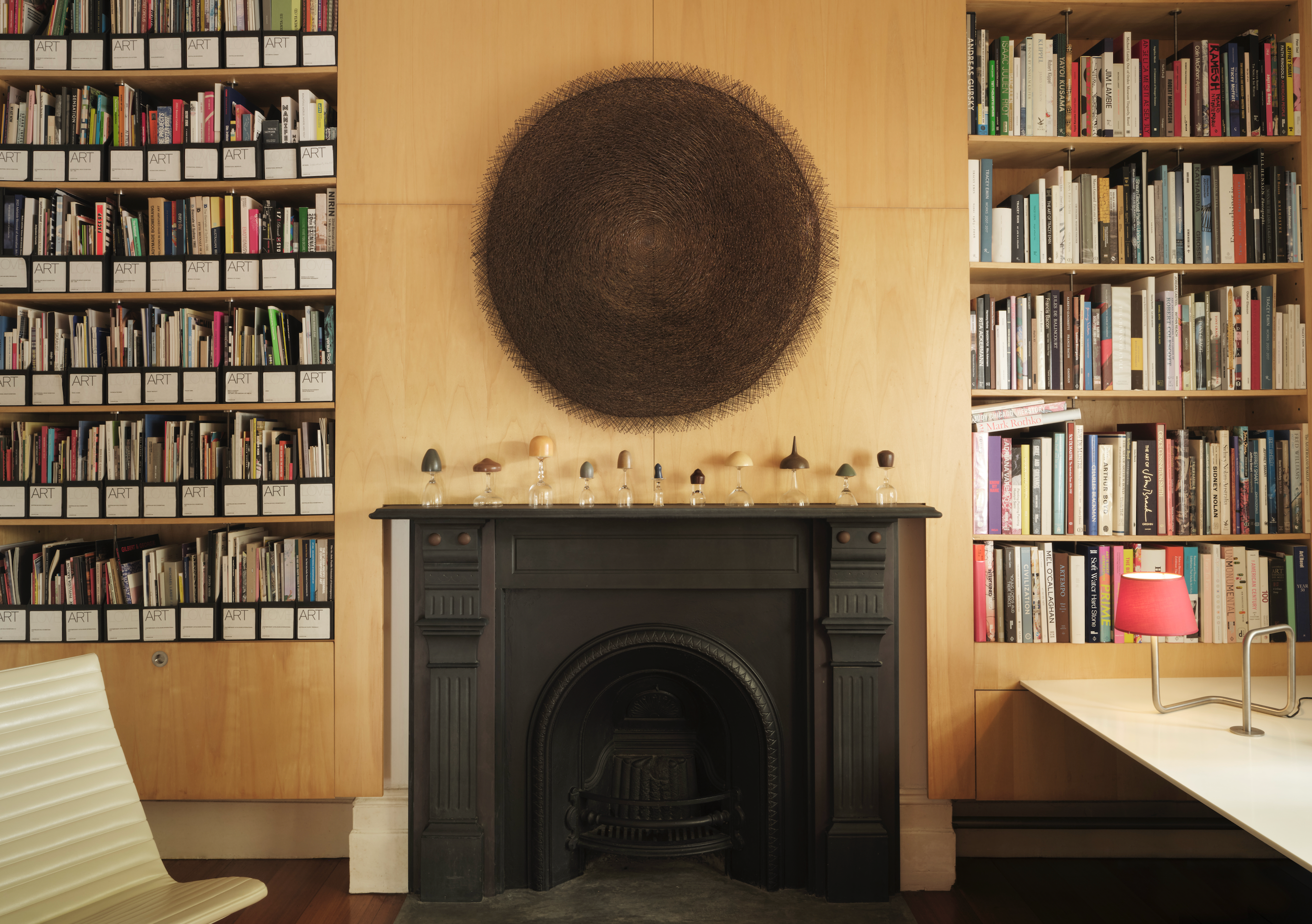 Amanda Love’s art-filled office in Sydney, featured in the Australian Financial Review.