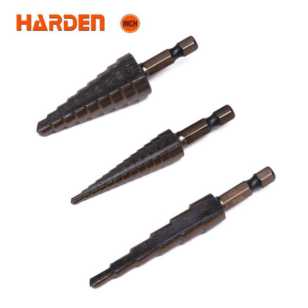 3Pcs Step Drill Bit Set (3/16-1/2Inch, 1/4-3/4Inch, 1/8-1/2Inch)