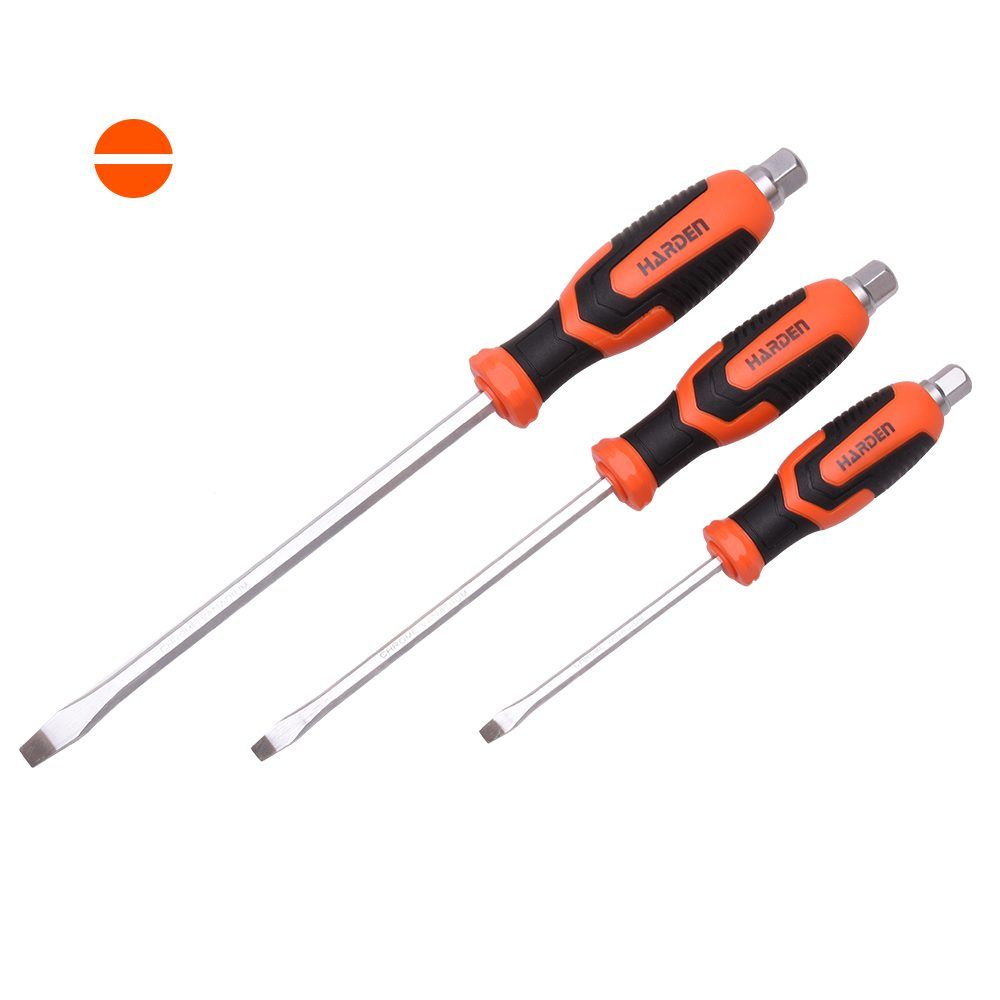 Slotted Screwdriver With Soft Handle - striking (5x100)