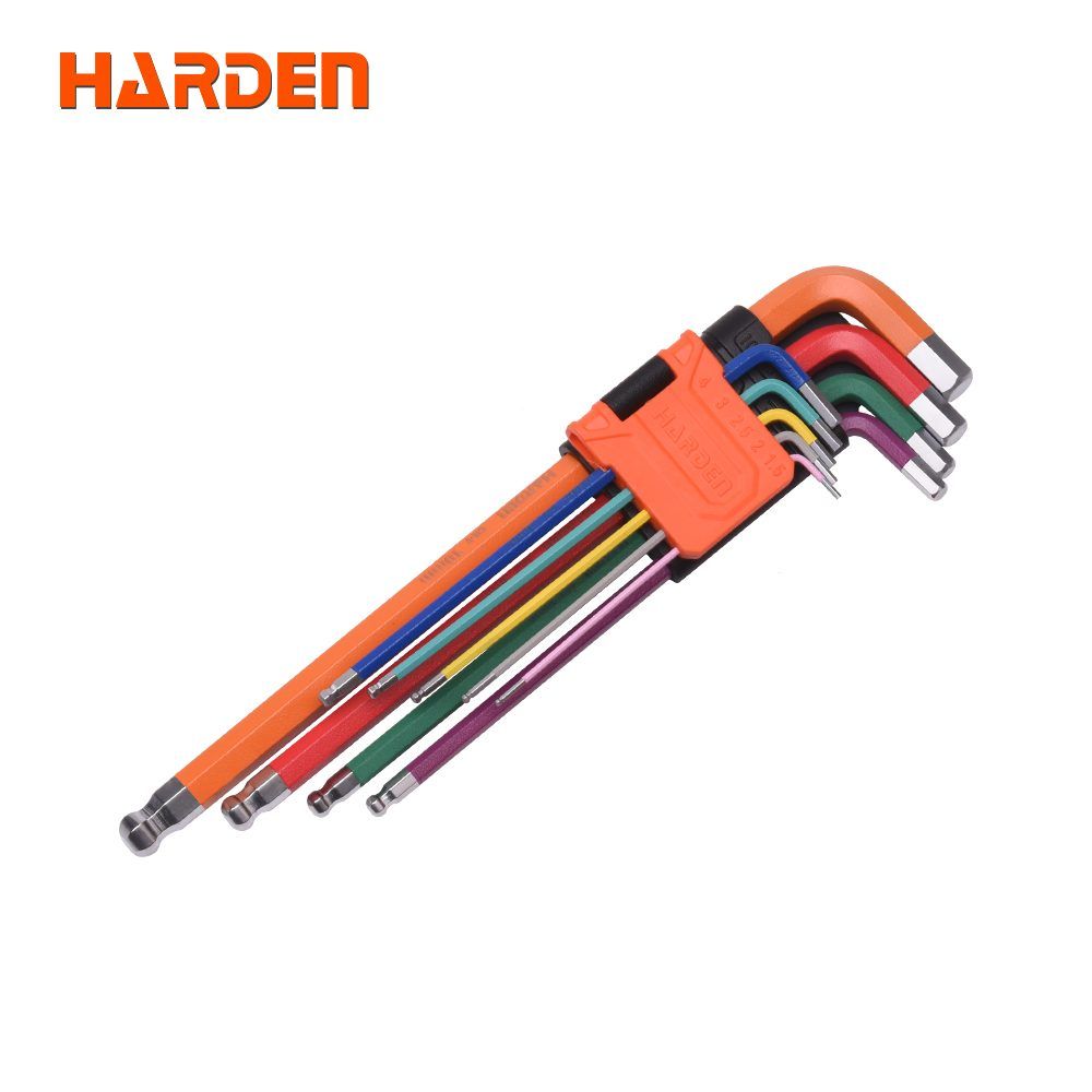 9Pcs Extra Long Ball Key Wrench (power coated)