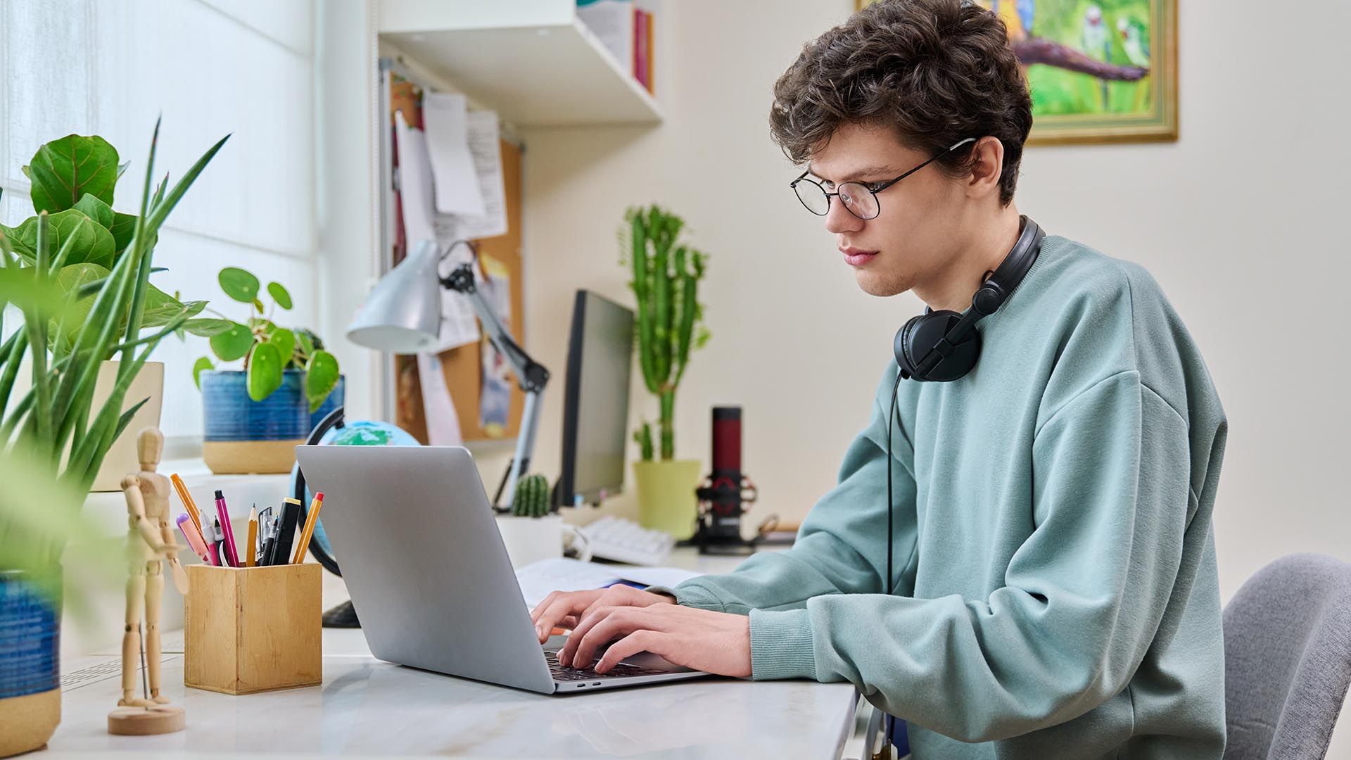 Student am Laptop