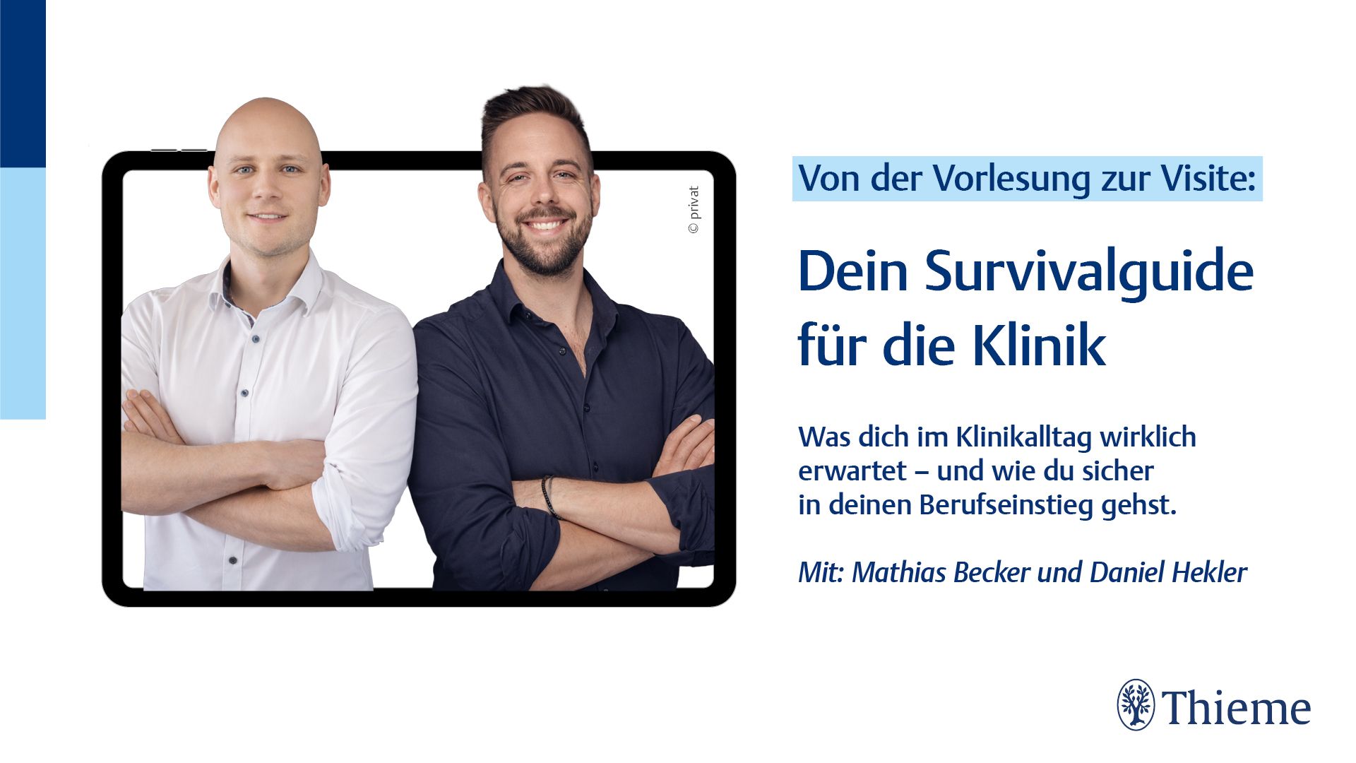 Webinar Dr. Daniel Hekler und Dr. Mathias Becker für Medizinstudierende