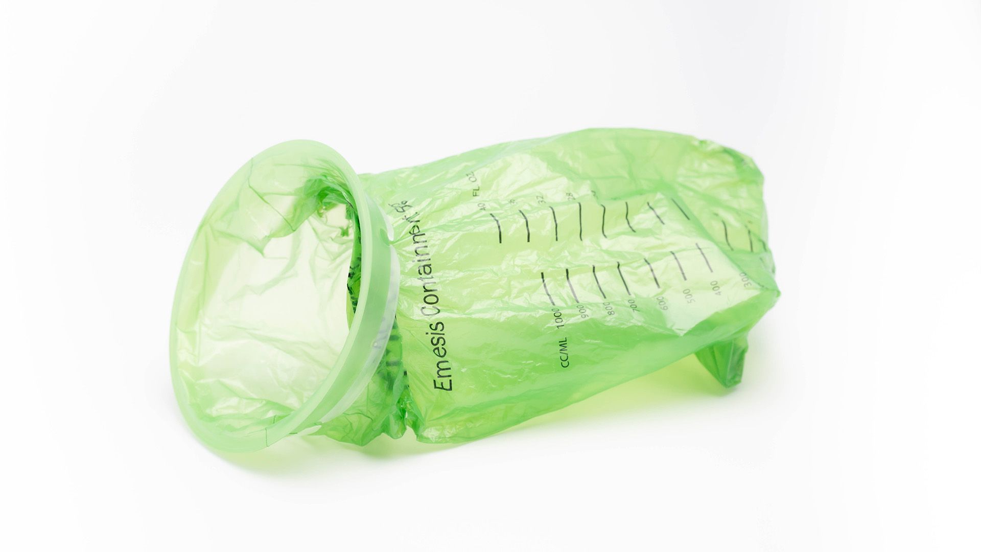 Grüne Spucktüte.