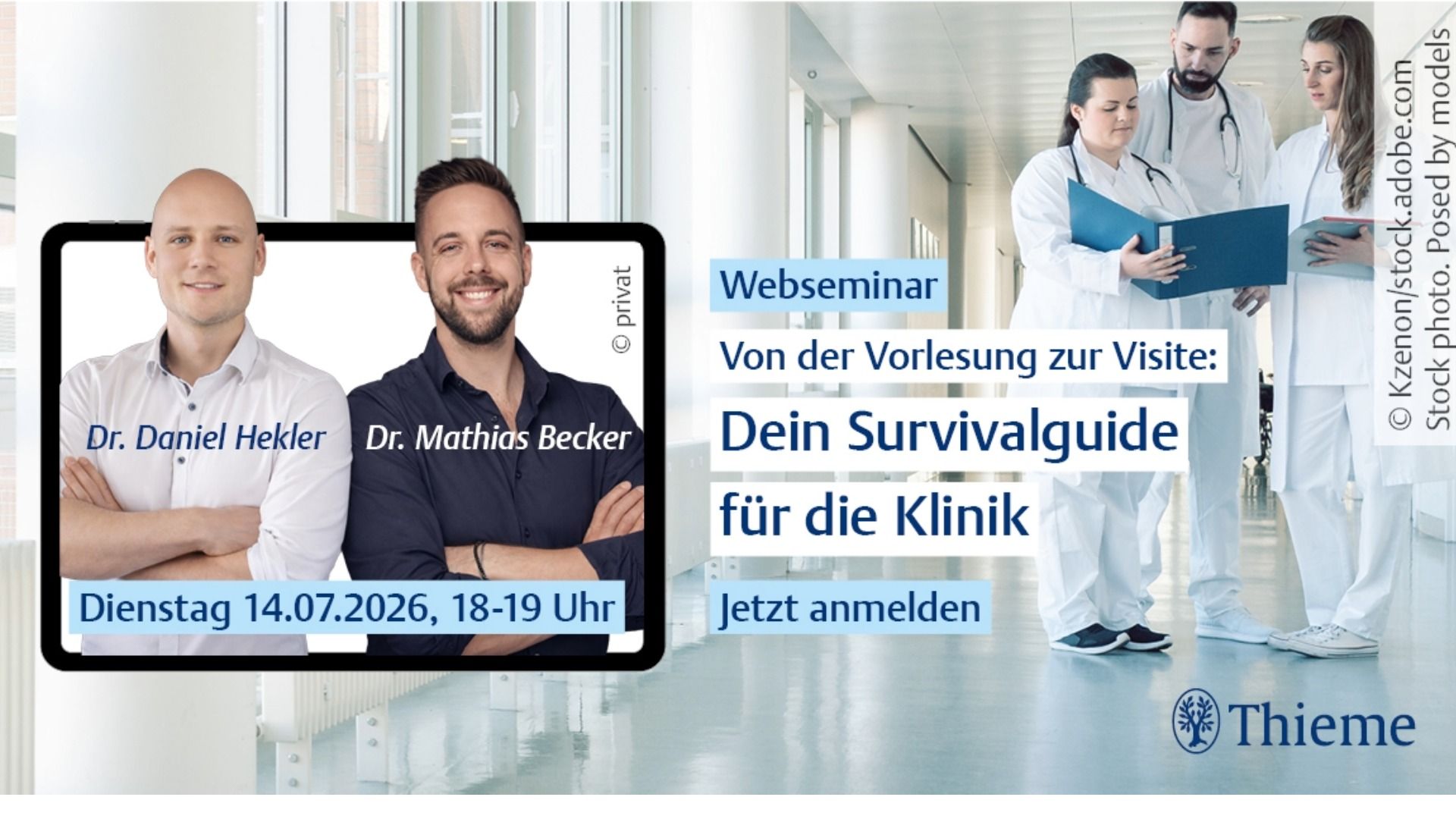 Webinar Dr. Daniel Hekler und Dr. Mathias Becker für Medizinstudierende