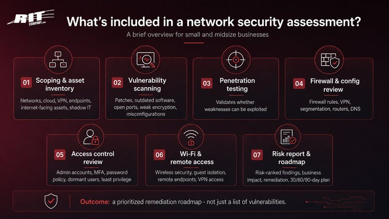 What's included in a network security assessment?