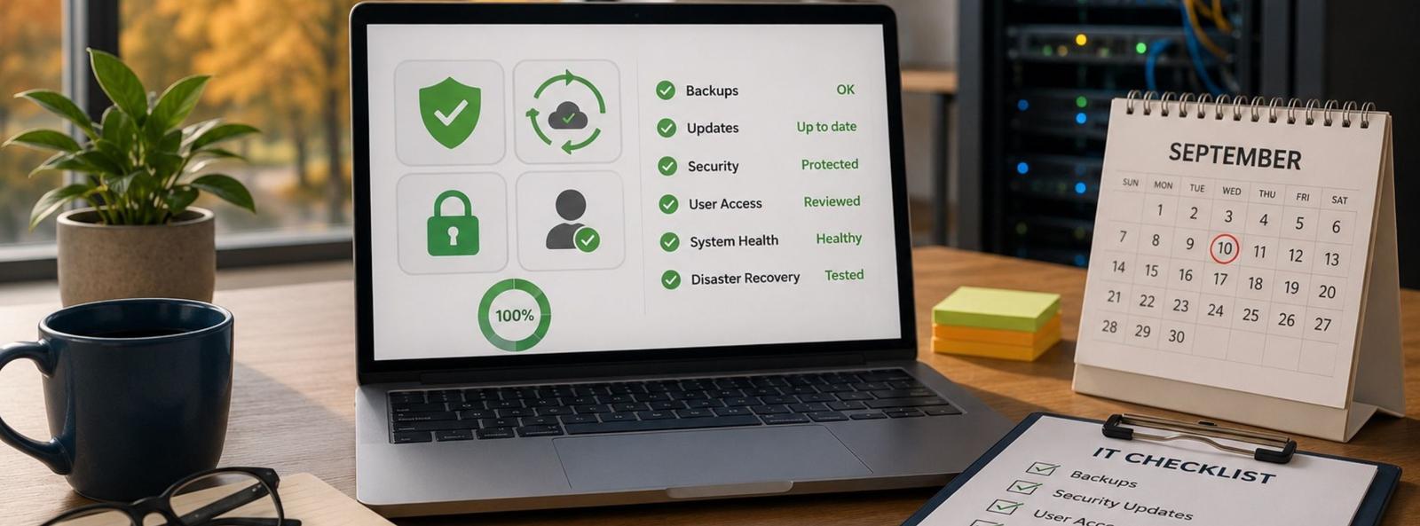 Fall IT health check to improve security, backups, and business continuity.