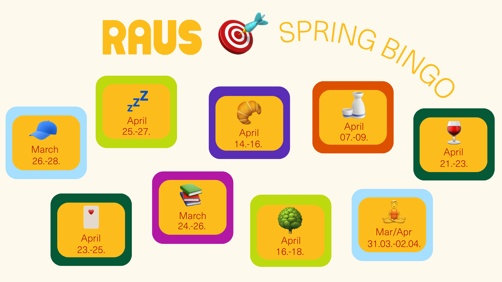 Raus Spring Bingo: Spiel mit uns und gewinne!