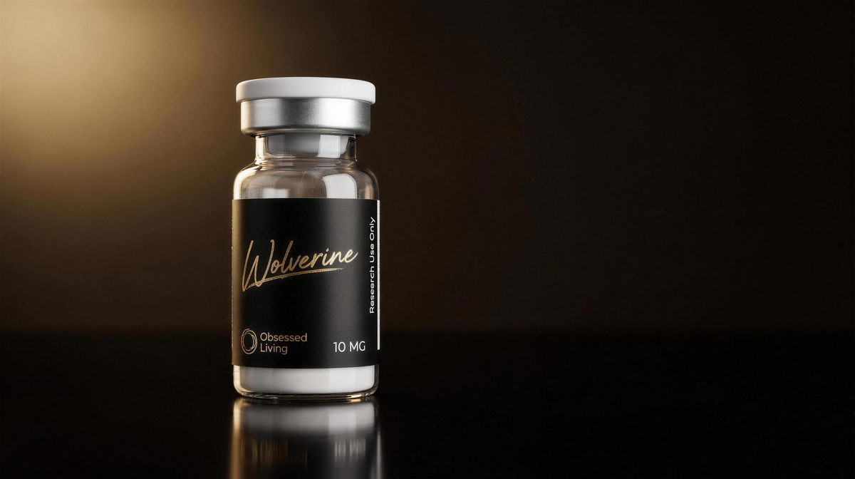 Wolverine Blend (BPC-157 + TB-500) research vial, Obsessed Living, research use only
