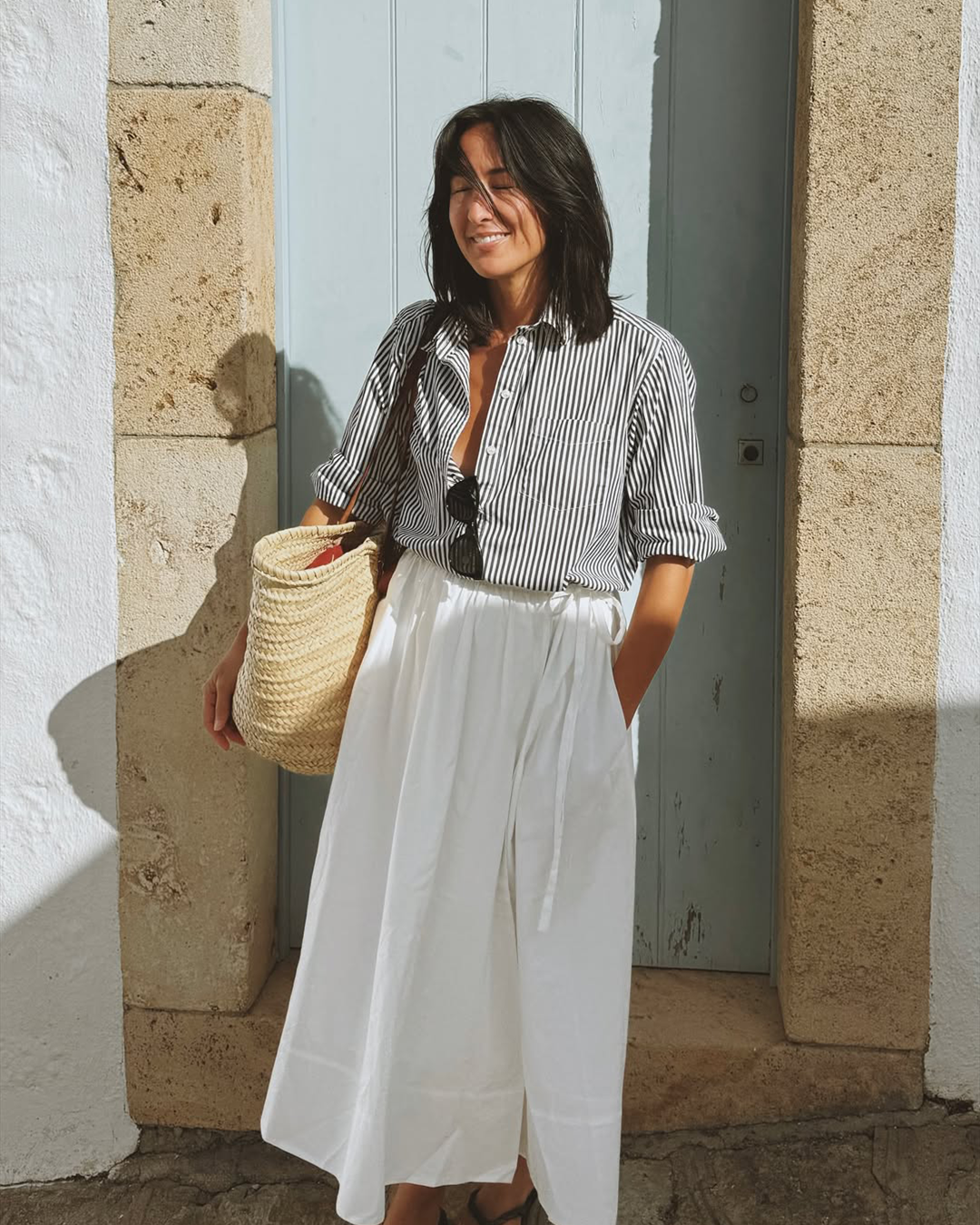 Wrap Skirt | Women's Midi Skirt | 100% Organic Cotton | White