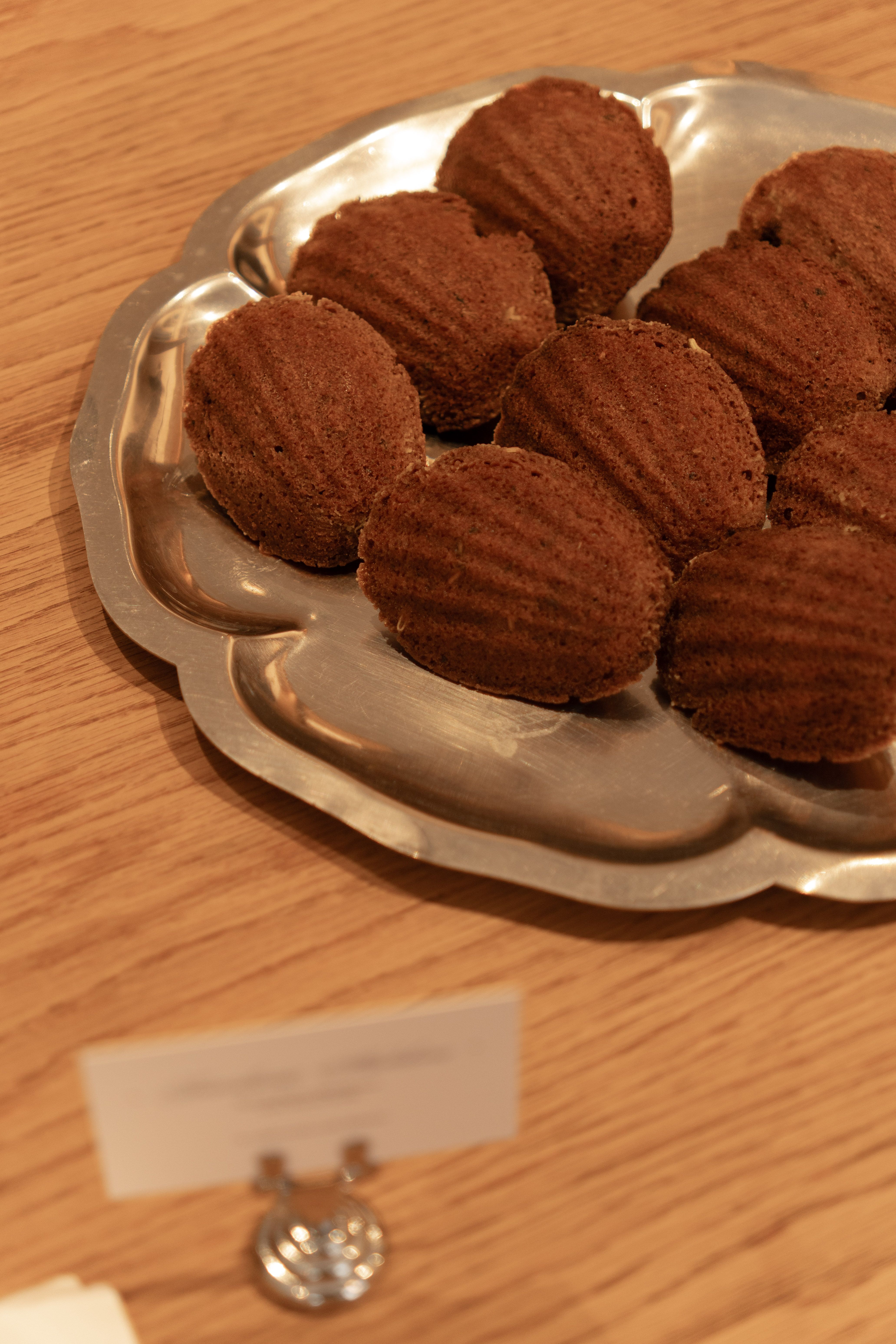 ABOVE, Townhouse brown butter madeleines with fennel seeds