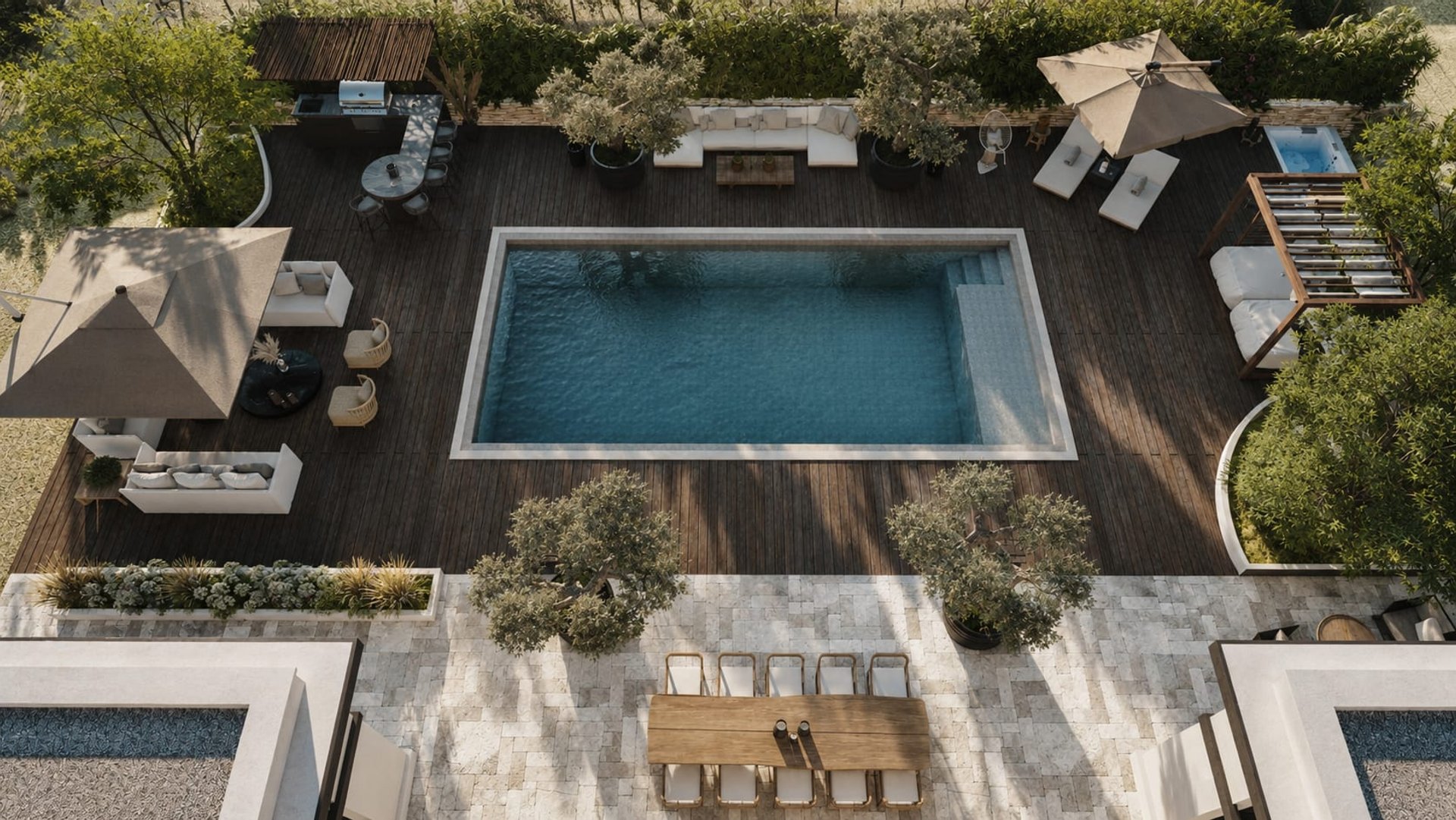 Villa Eden — piscine, rénovation de villa par Créa'Home