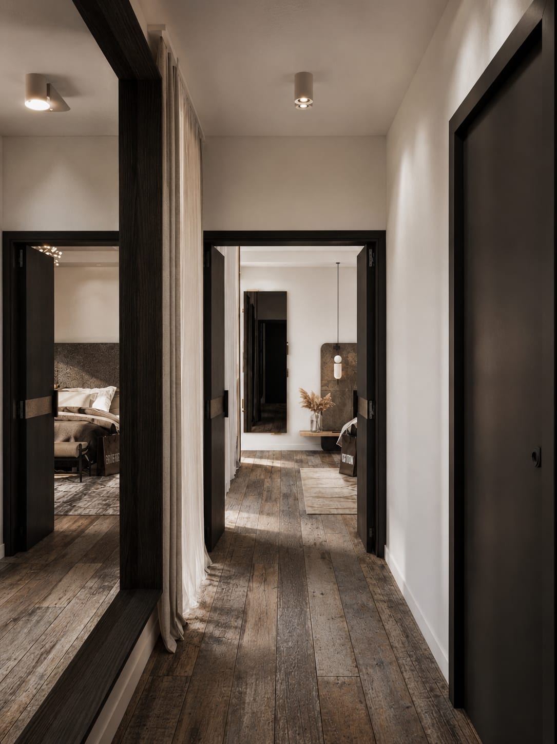 Heracleum — couloir, rénovation d'appartement par Créa'Home