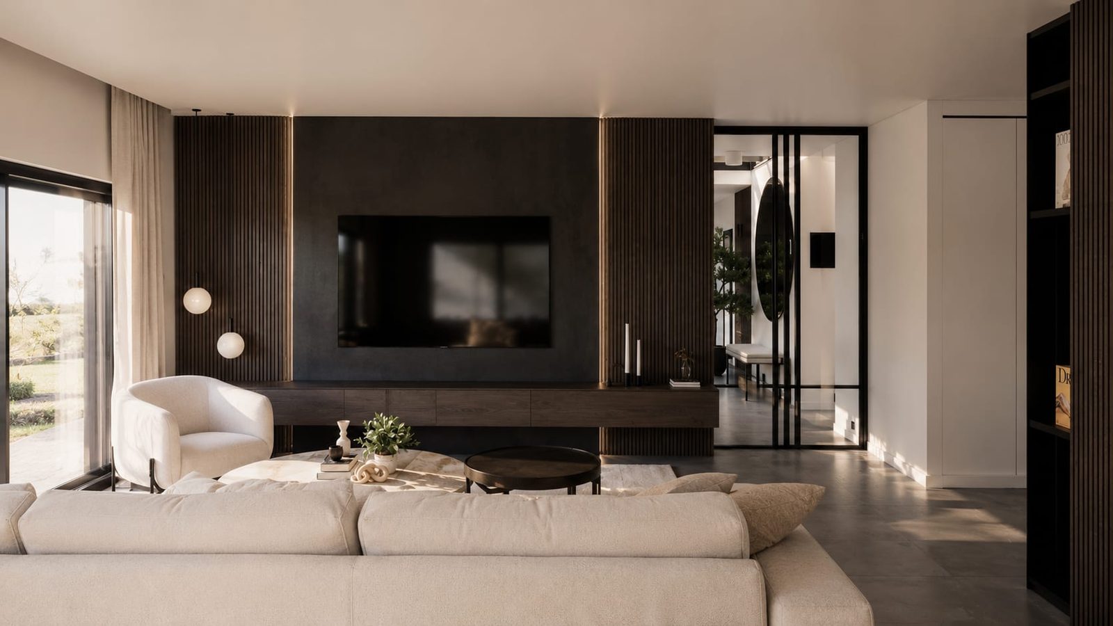 Heracleum — salon, rénovation d'appartement par Créa'Home