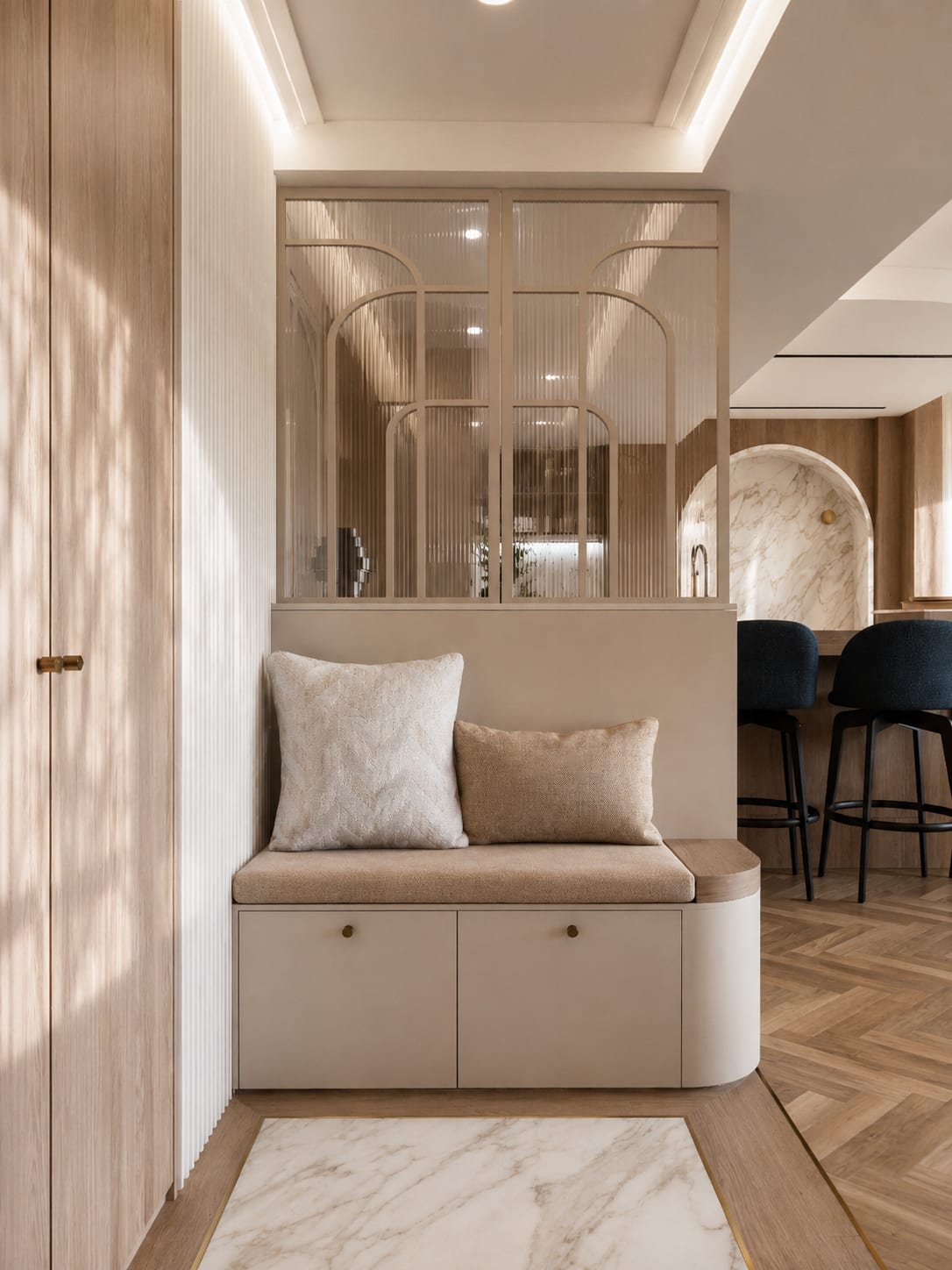 Wagram, Paris — entrée, rénovation d'appartement par Créa'Home