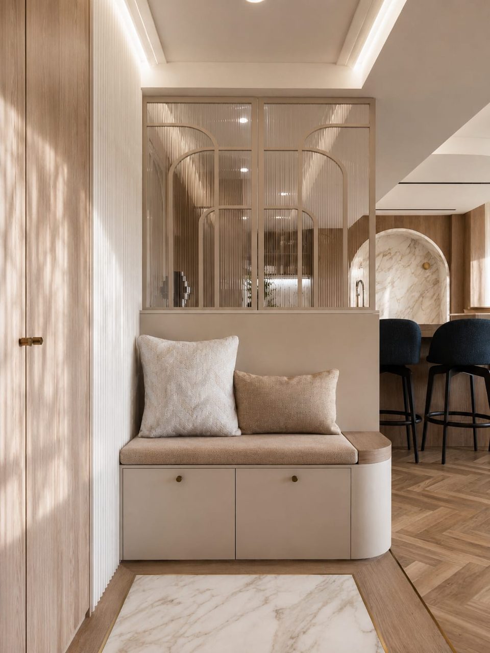 Wagram, Paris — entrée, rénovation d'appartement par Créa'Home