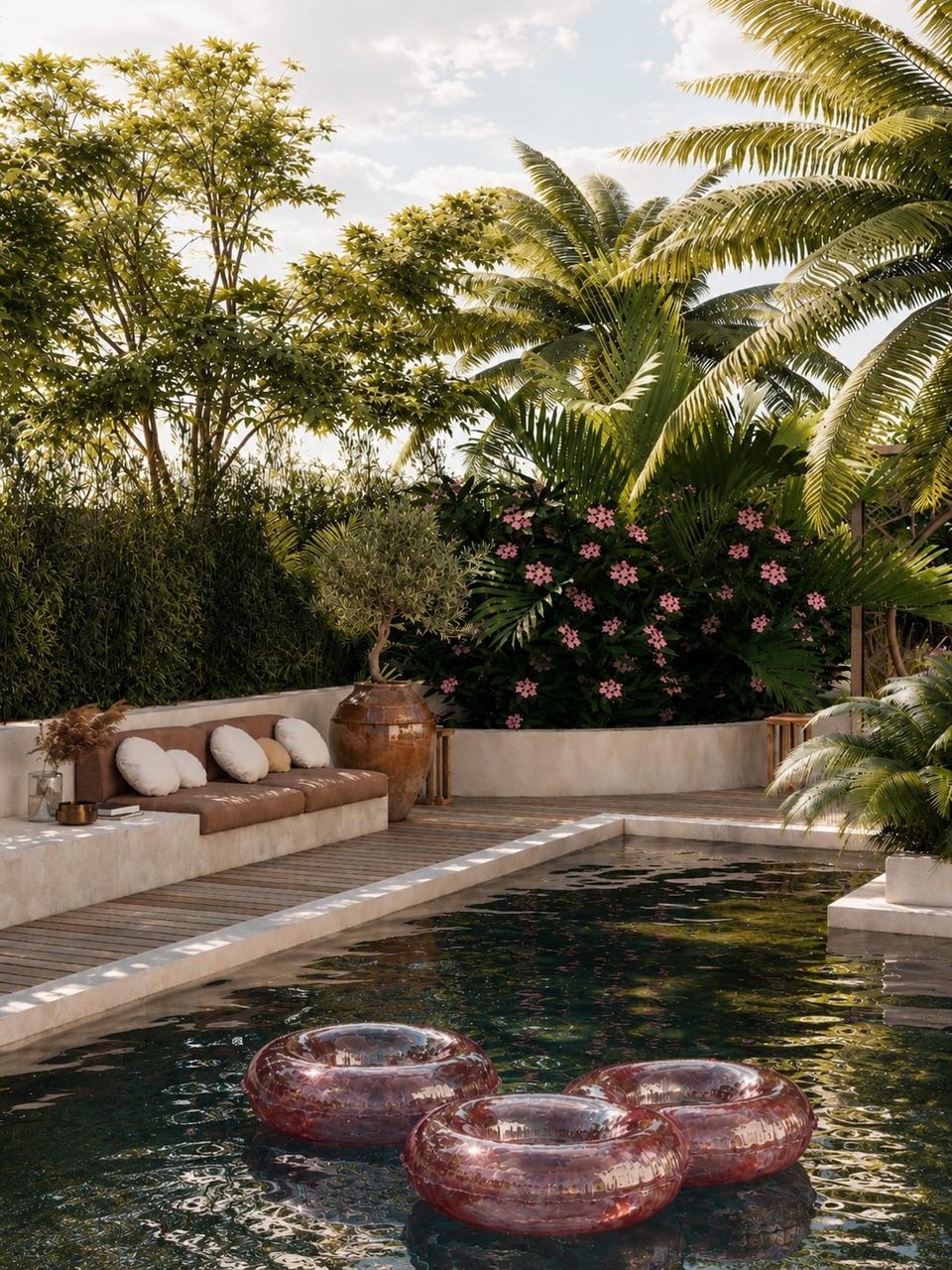 Clos Pecheret — piscine, rénovation de villa par Créa'Home