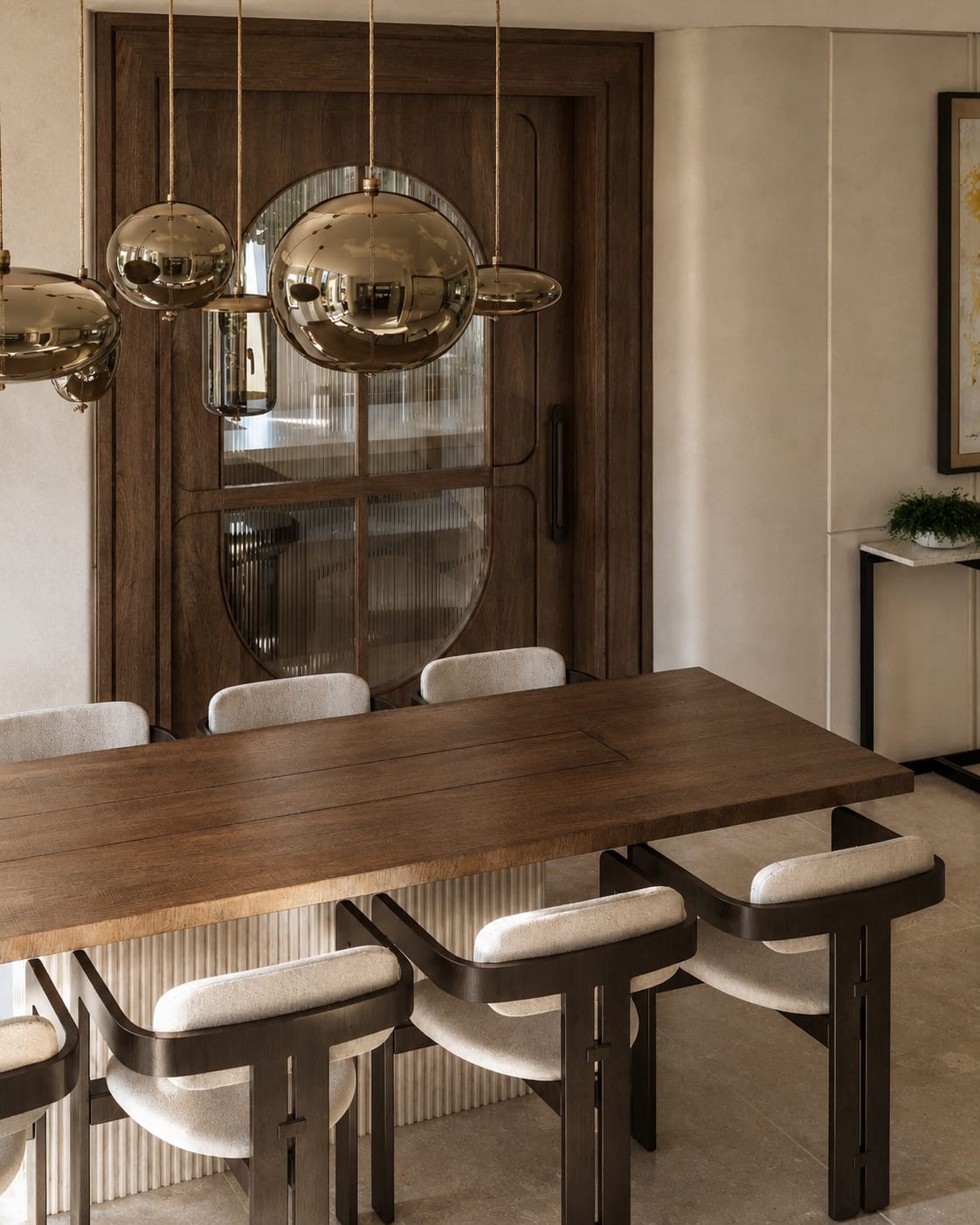 Clos Pecheret — salle à manger, rénovation de villa par Créa'Home