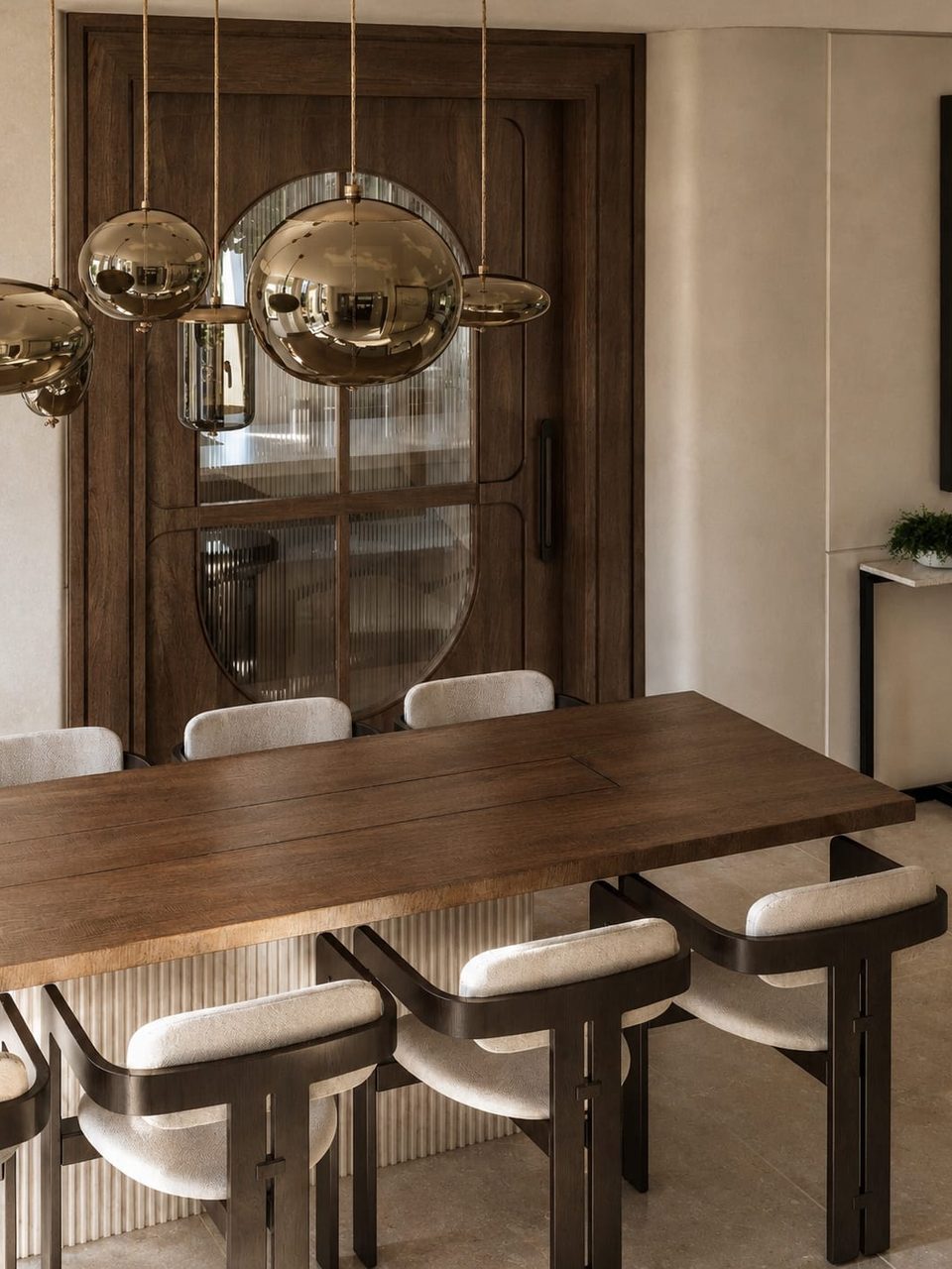 Clos Pecheret — salle à manger, rénovation de villa par Créa'Home