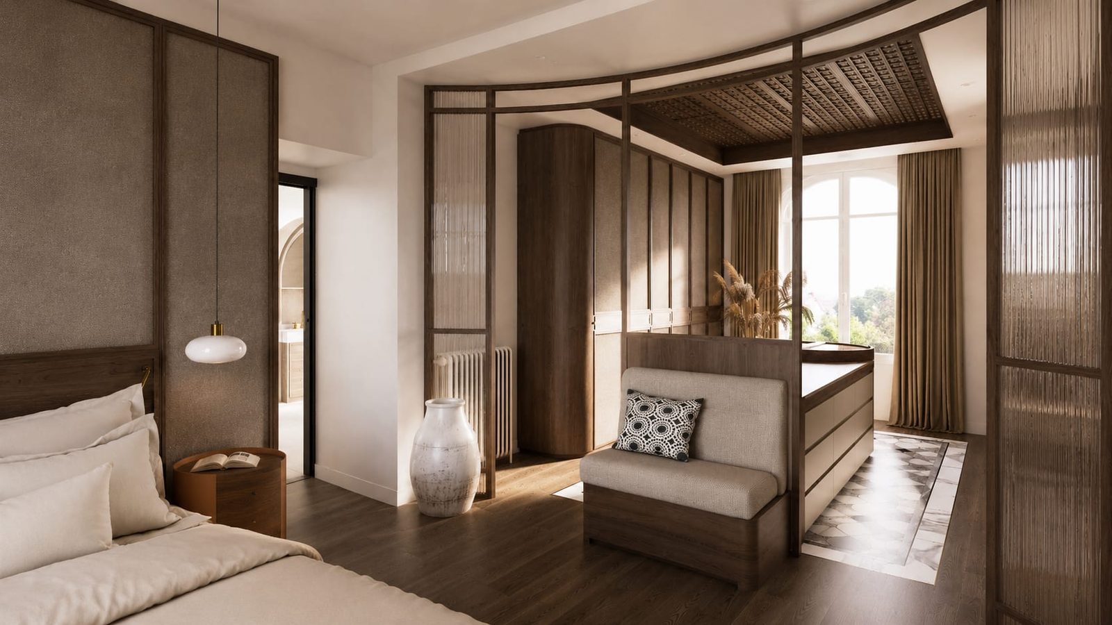 Rue du Temple, Paris — chambre, rénovation d'appartement par Créa'Home