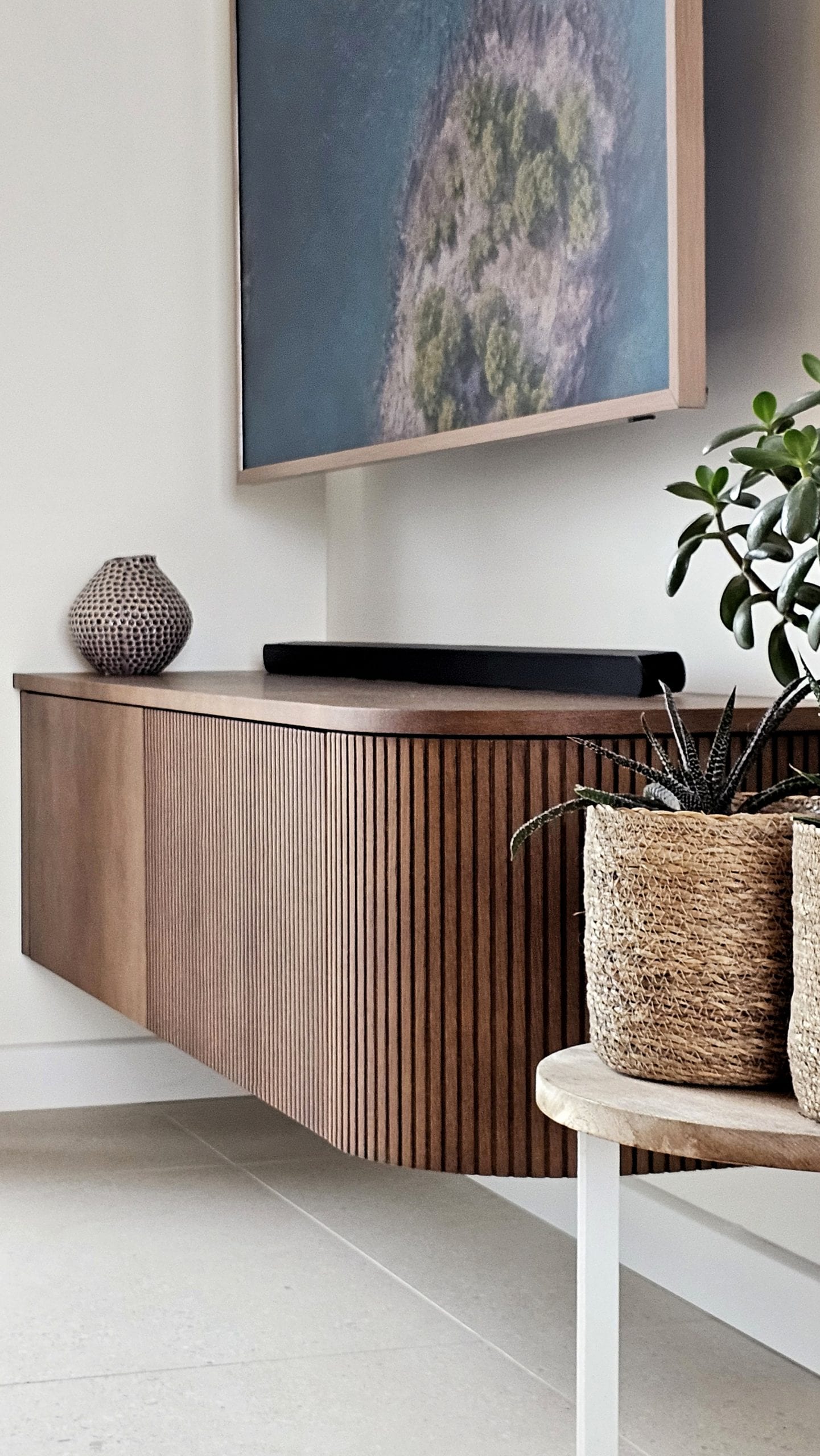 Salines, Le Pouliguen — salon, rénovation d'appartement par Créa'Home