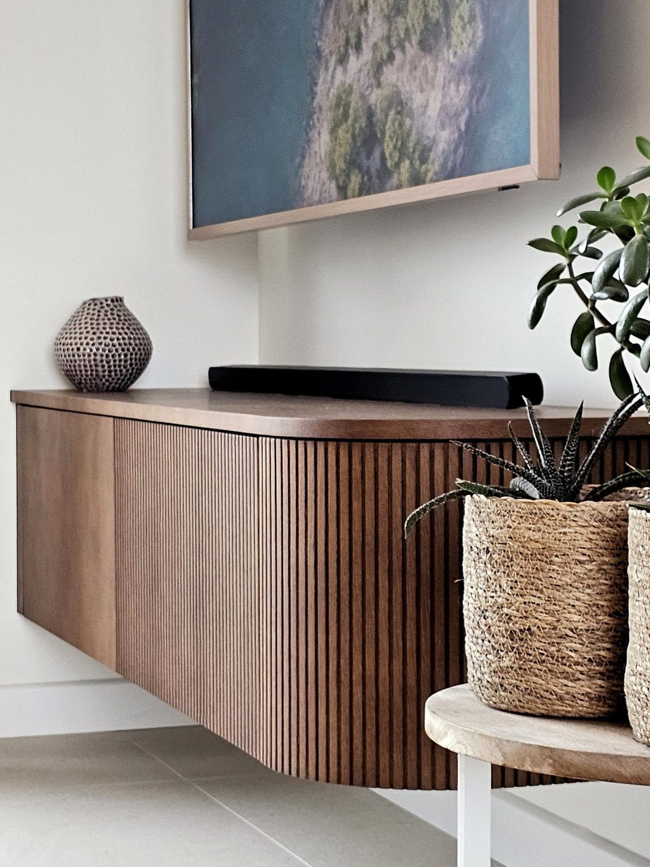 Salines, Le Pouliguen — salon, rénovation d'appartement par Créa'Home