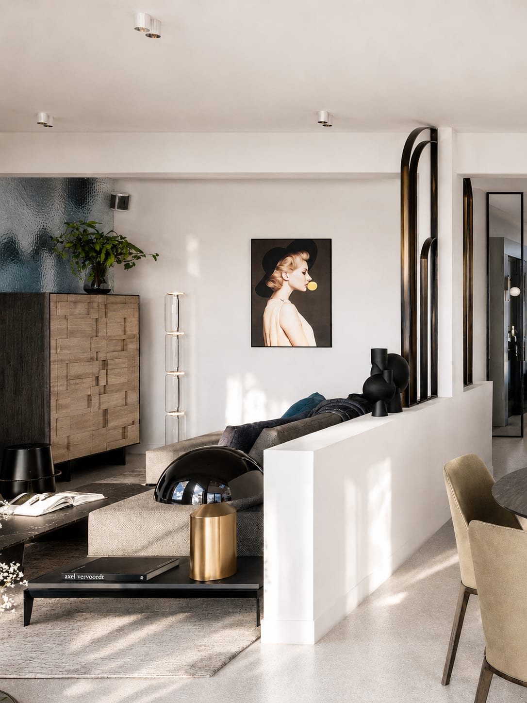 Villa Saint Maur — salon, rénovation de villa par Créa'Home